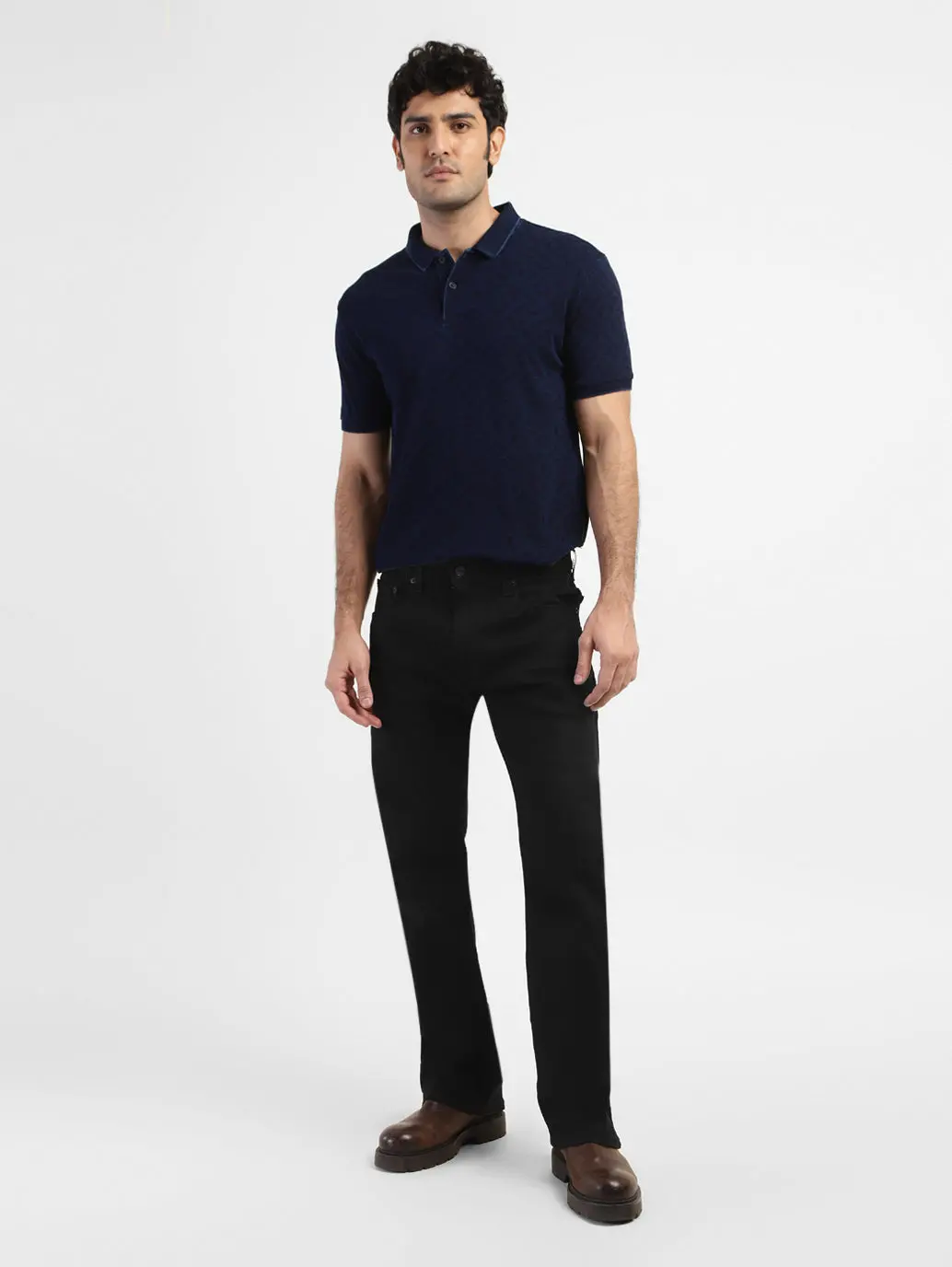 Men's 517 Black Bootcut Fit Mid Rise Jeans 1
