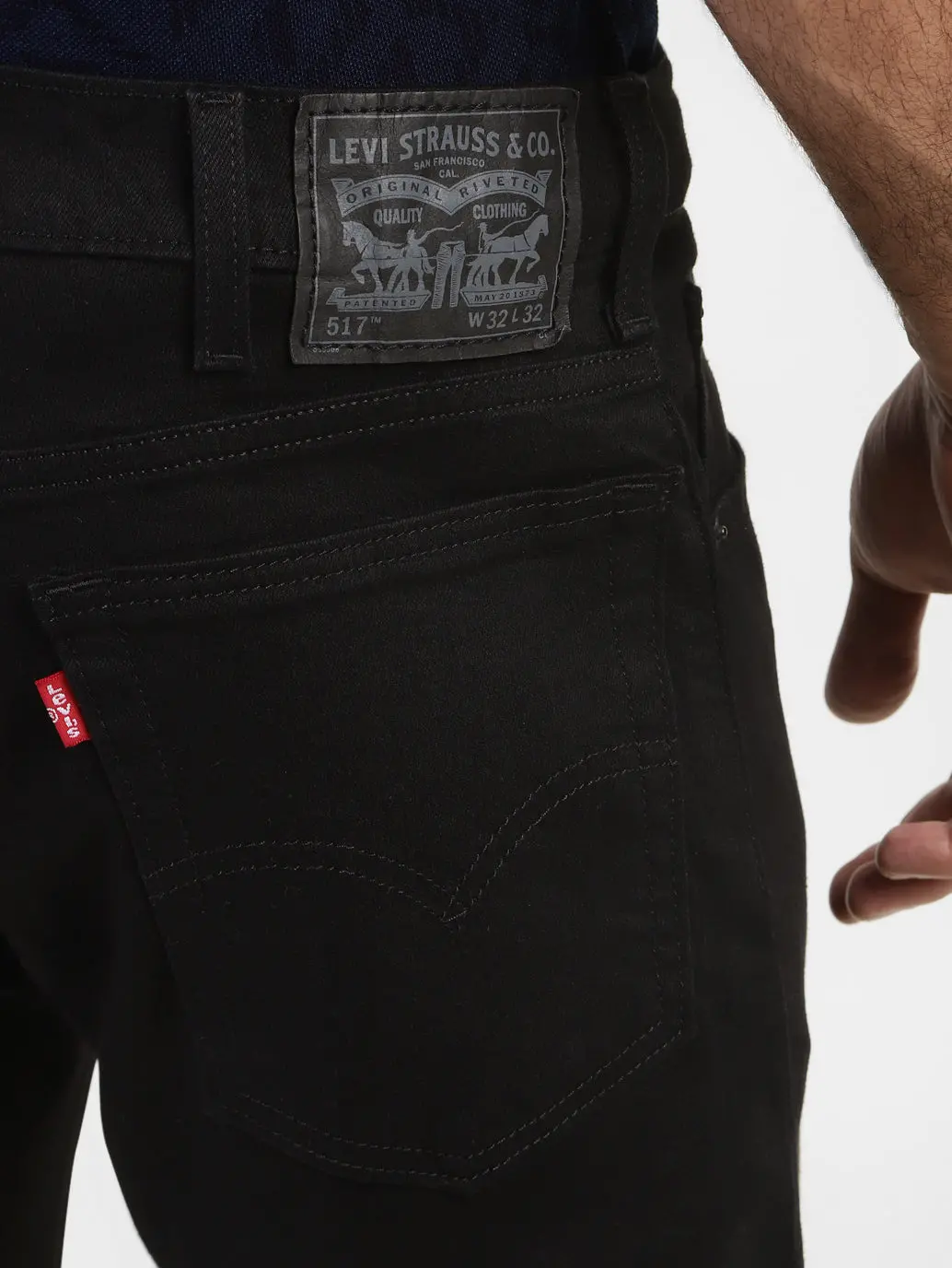 Men's 517 Black Bootcut Fit Mid Rise Jeans 8