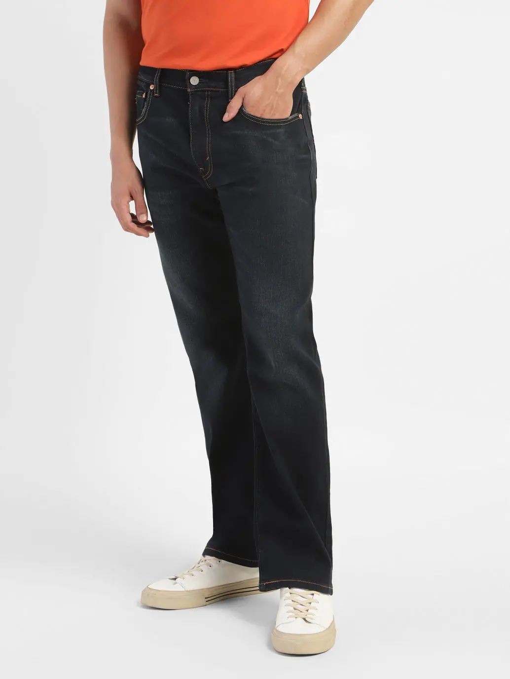 Men's 517 Blue Bootcut Fit Mid Rise Jeans 5