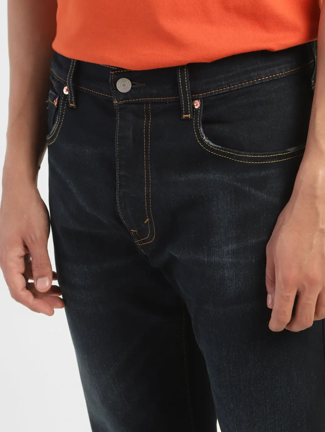 Men's 517 Blue Bootcut Fit Mid Rise Jeans 6