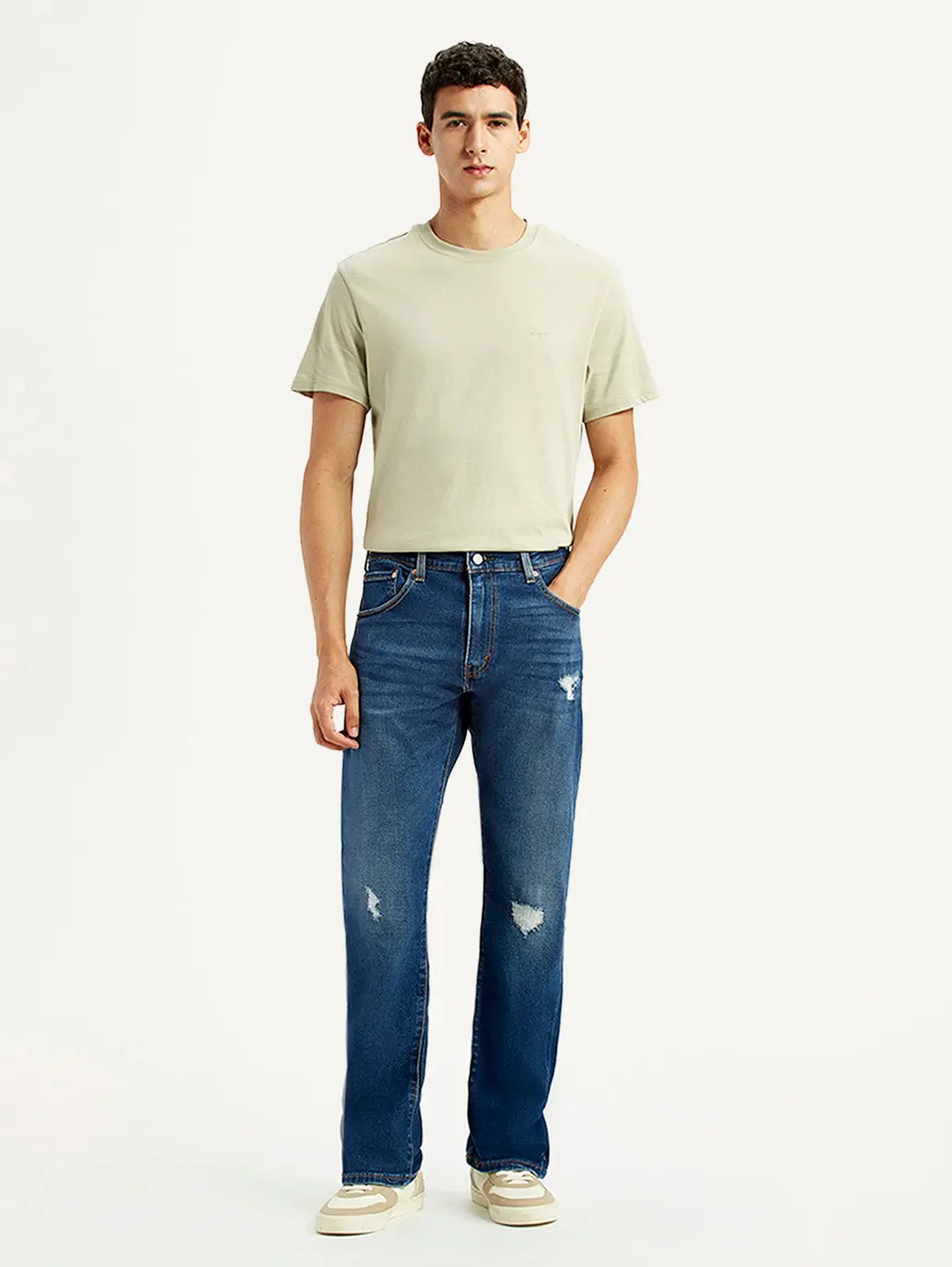 Men's 517 Blue Bootcut Fit Mid Rise Jeans 1