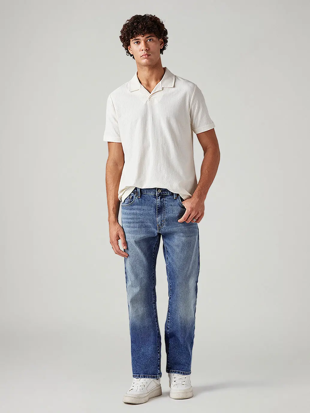 Men's 517 Med Indigo Bootcut Fit Mid Rise Jeans 1