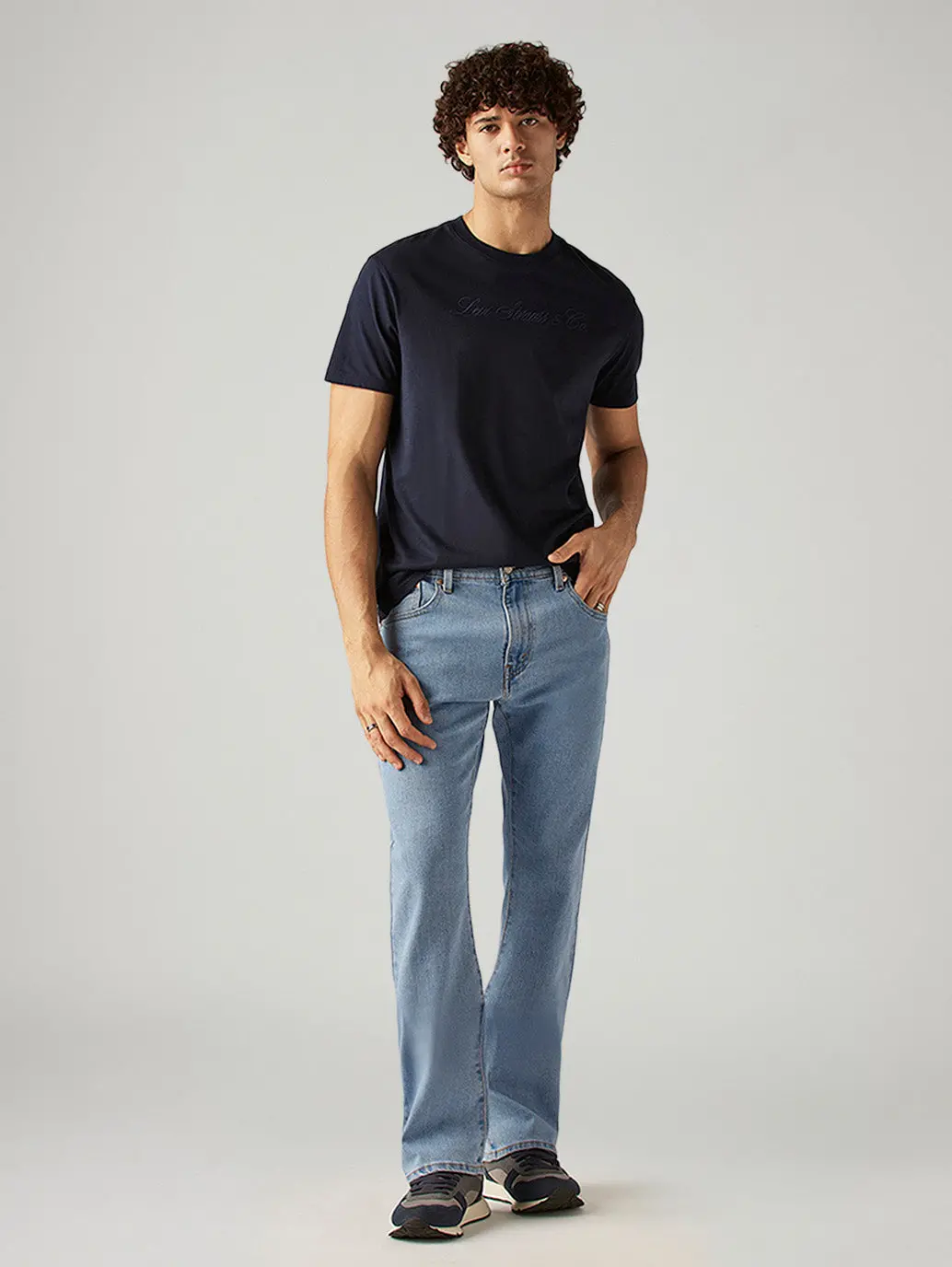 Men's 517 Light Blue Bootcut Fit Mid Rise Jeans 1