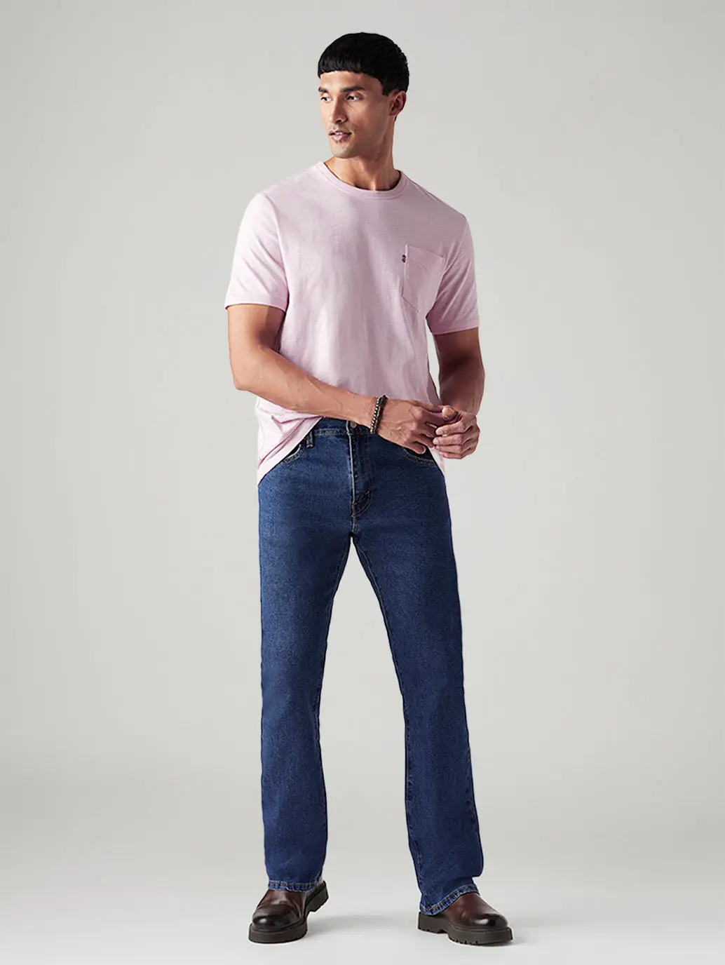 Men's 517 Blue Bootcut Fit Mid Rise Jeans 1