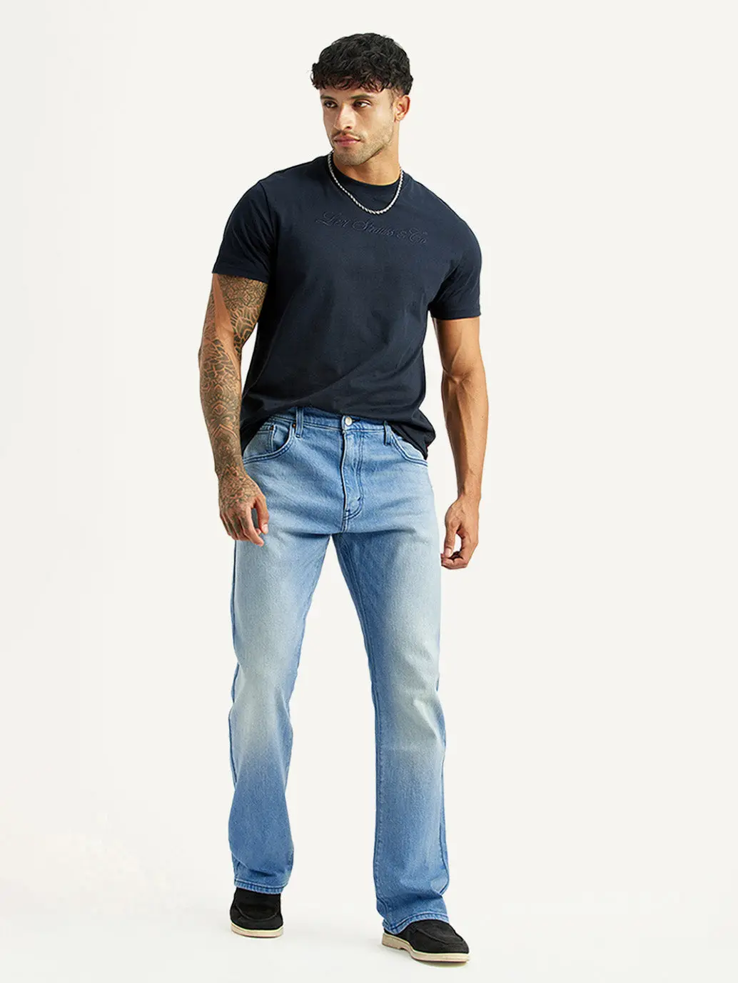 Men's 517 Light Blue Bootcut Mid Rise Jeans 1