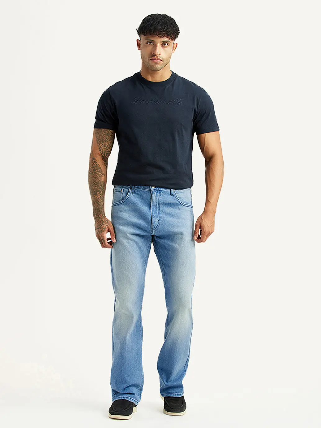 Men's 517 Light Blue Bootcut Mid Rise Jeans 7