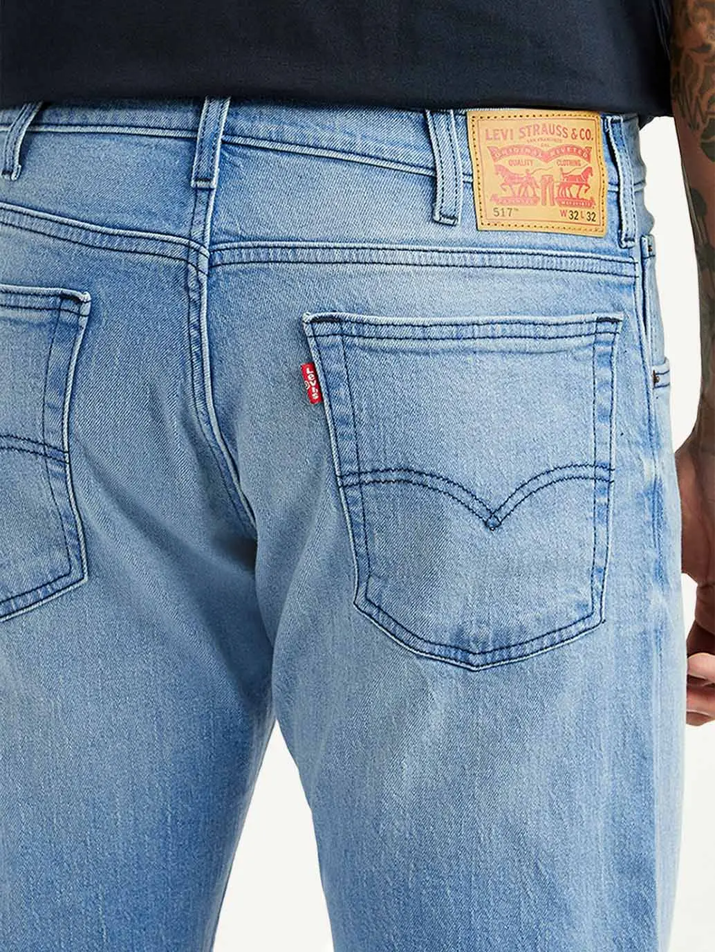 Men's 517 Light Blue Bootcut Mid Rise Jeans 5