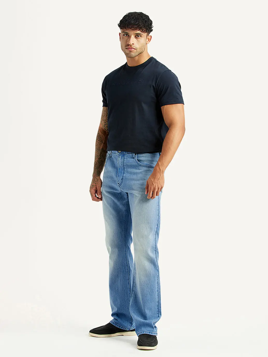 Men's 517 Light Blue Bootcut Mid Rise Jeans 6