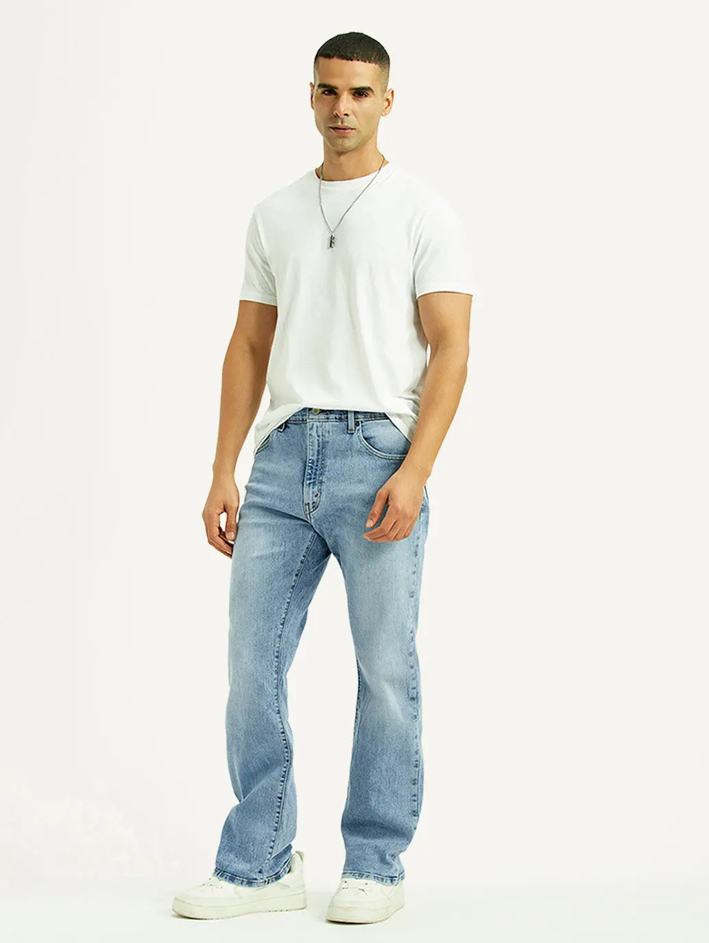 Men's 517 Light Blue Bootcut Fit Mid Rise Jeans 1