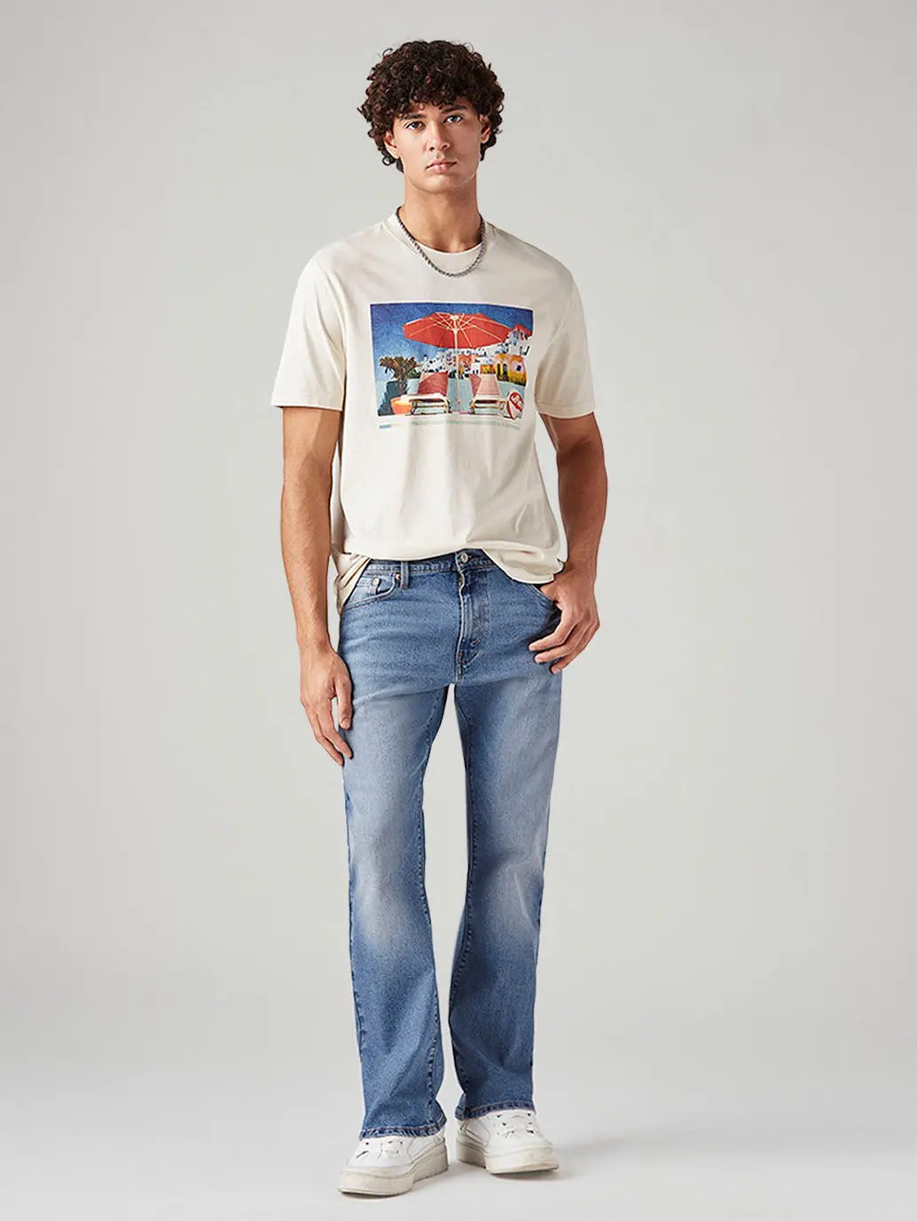 Men's 517 Light Blue Bootcut Fit Mid Rise Jeans 1