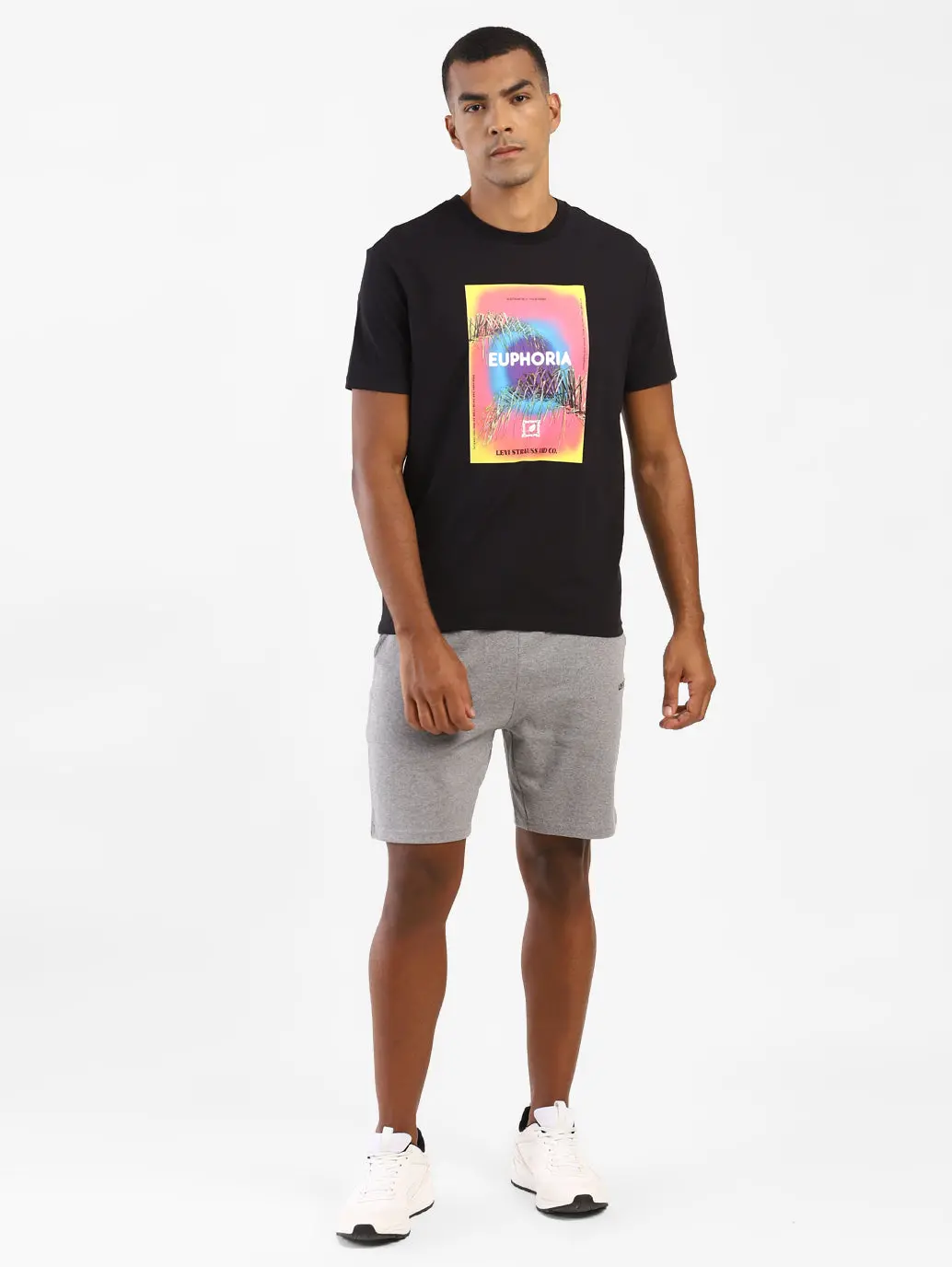 Men's Black Typography Printed Crew Neck T-Shirt 5