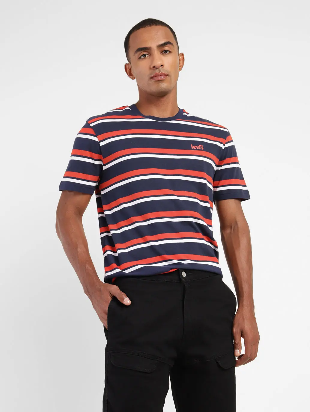 Men's Striped Crew Neck T-Shirt 1