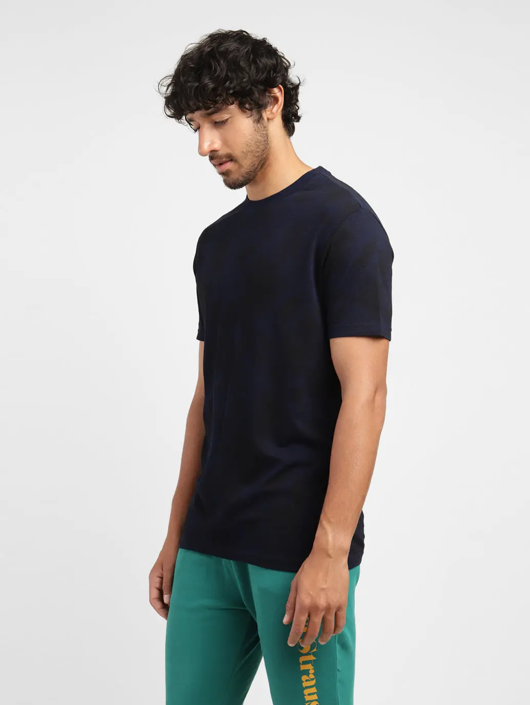 Men's Abstract Print Crew Neck T-Shirt 4