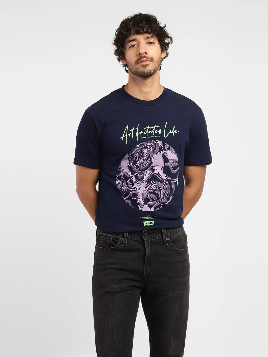 Men's Graphic Print Crew Neck T-Shirt 1