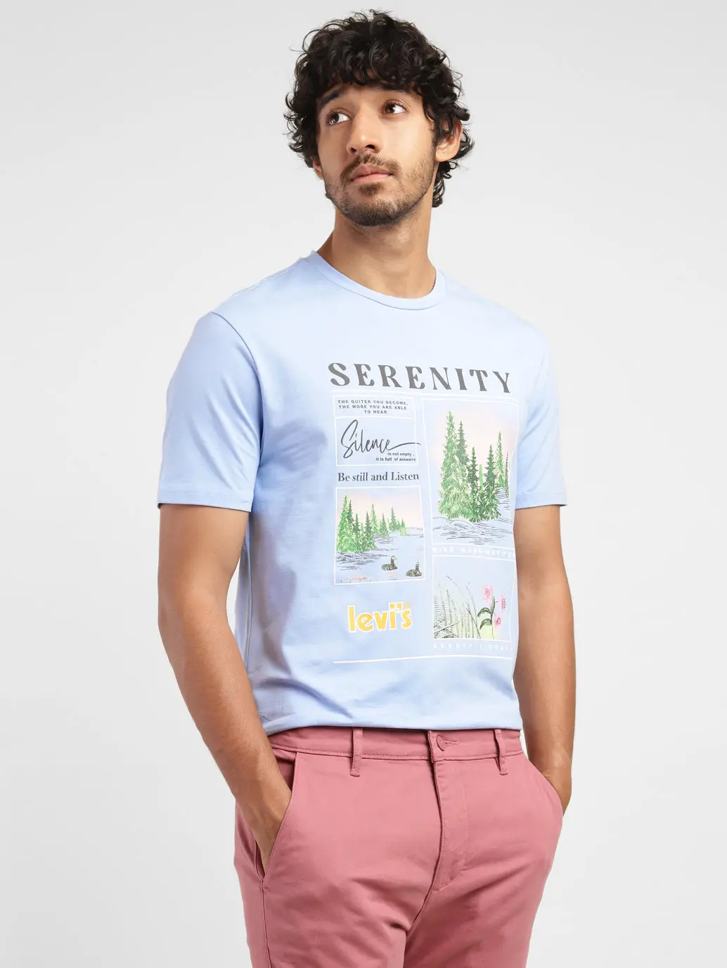 Men's Graphic Print Crew Neck T-Shirt 1