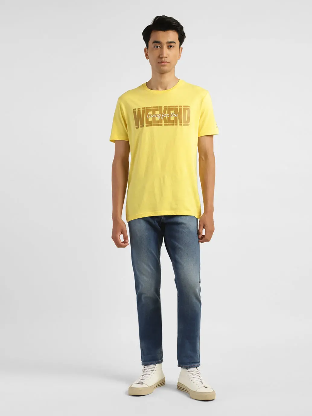 Men's Typography Crew Neck T-Shirt 1