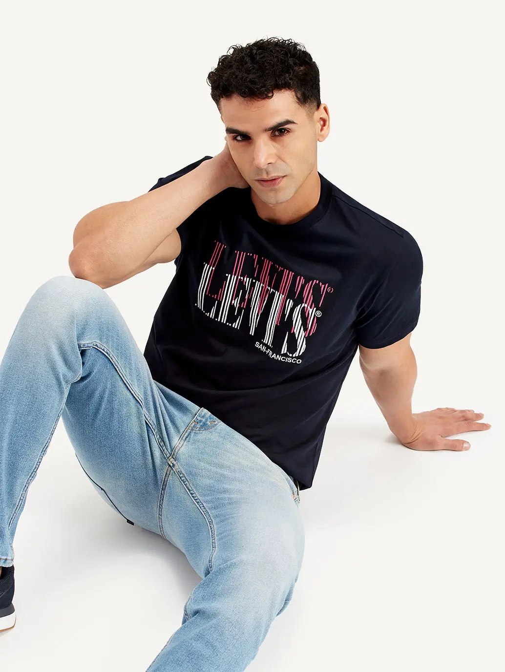 Men's Typographic Print Slim Fit T-Shirt 1
