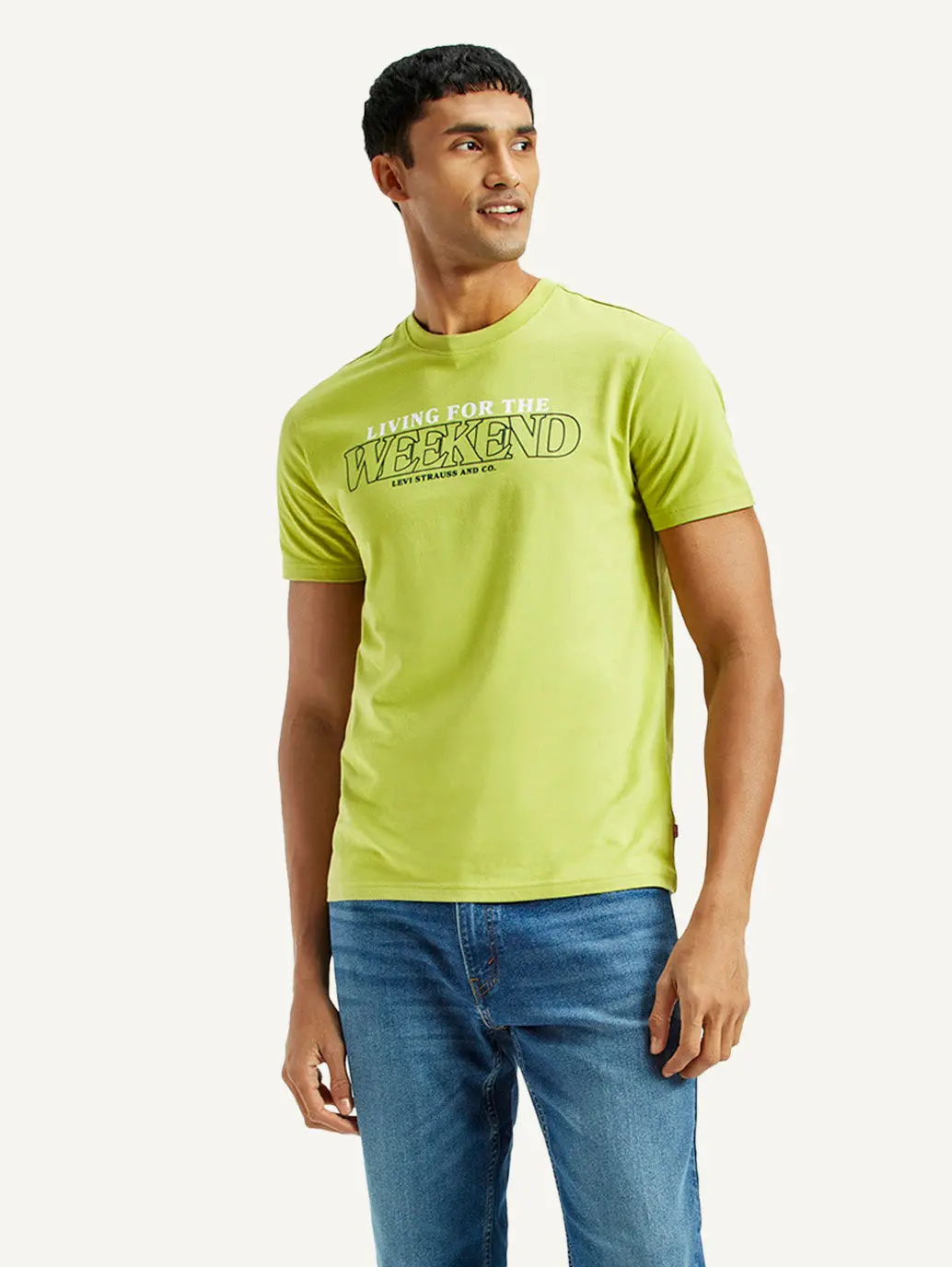 Men's Typographic Print Slim Fit T-Shirt 1