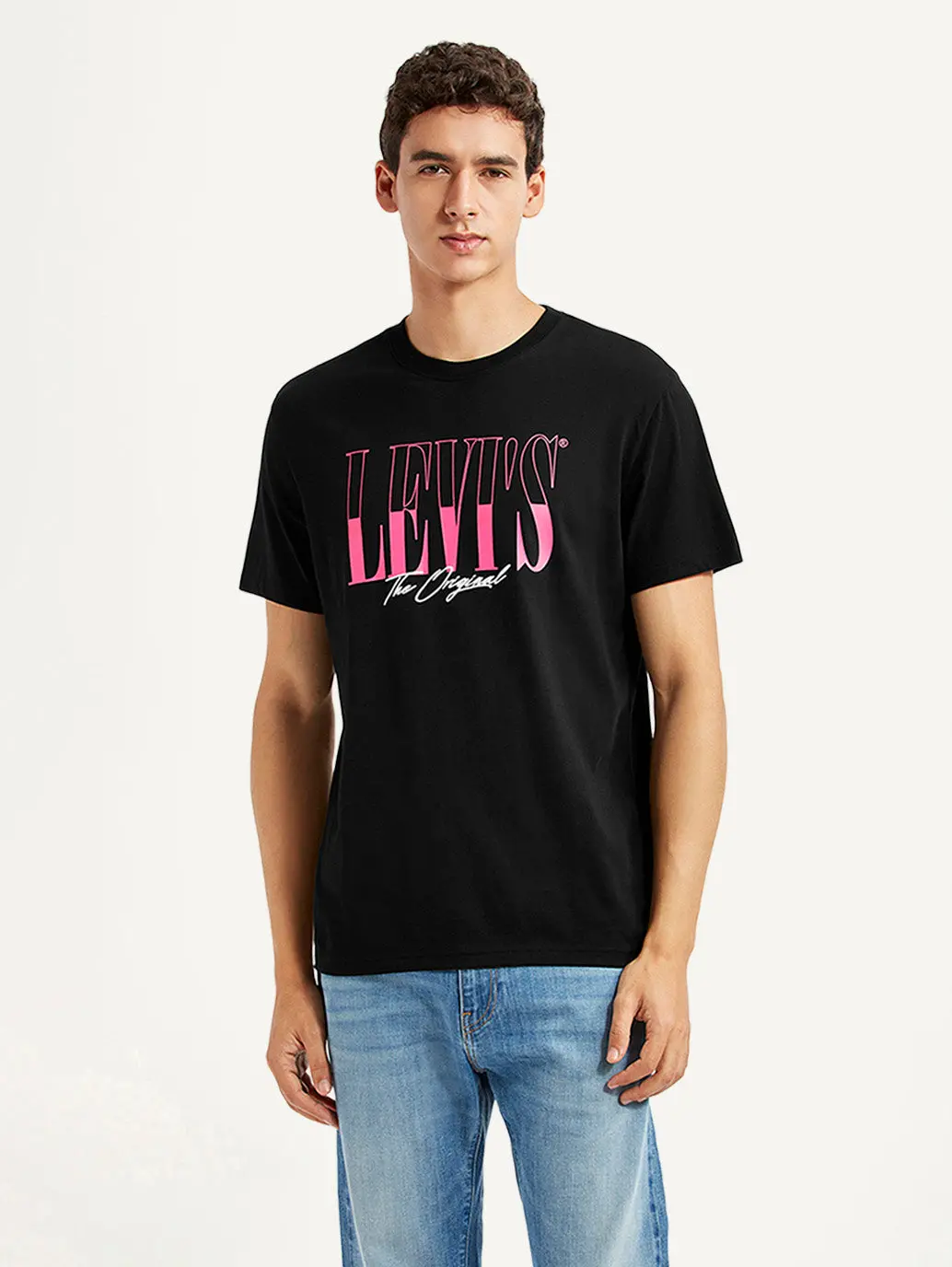 Men's Brand Logo Black Slim Fit T-Shirt 1