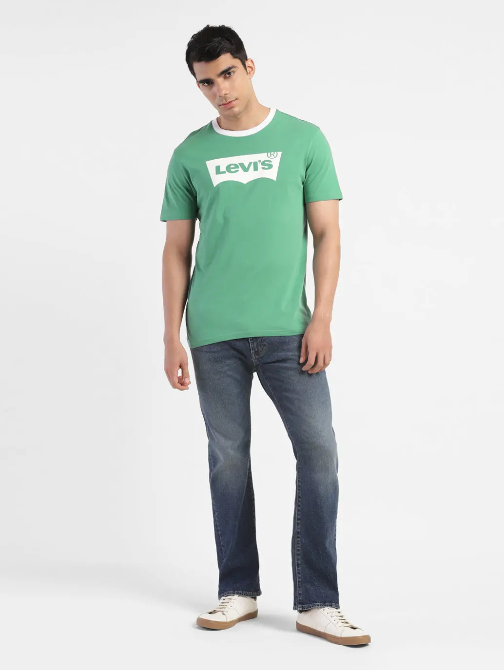 Men's Green Brand Logo T-Shirt 1