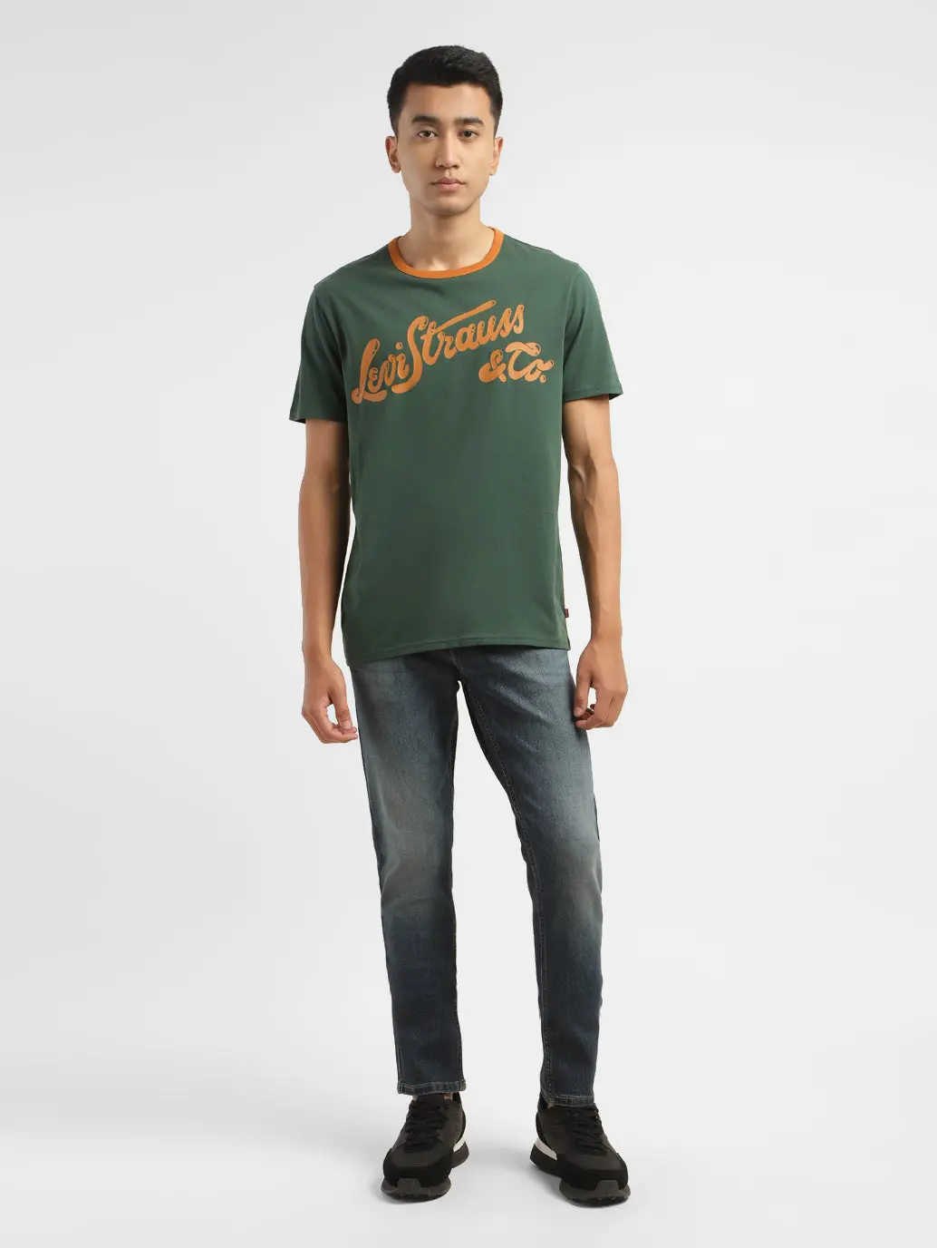Men's Brand Logo Crew Neck T-Shirt 5