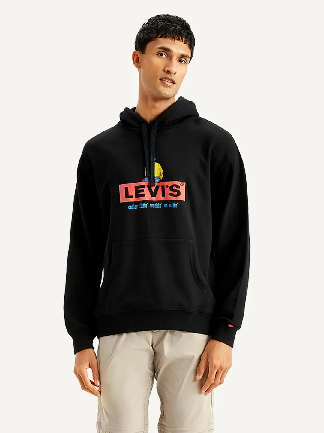 Men's Solid Black Crew Neck Sweatshirt 1