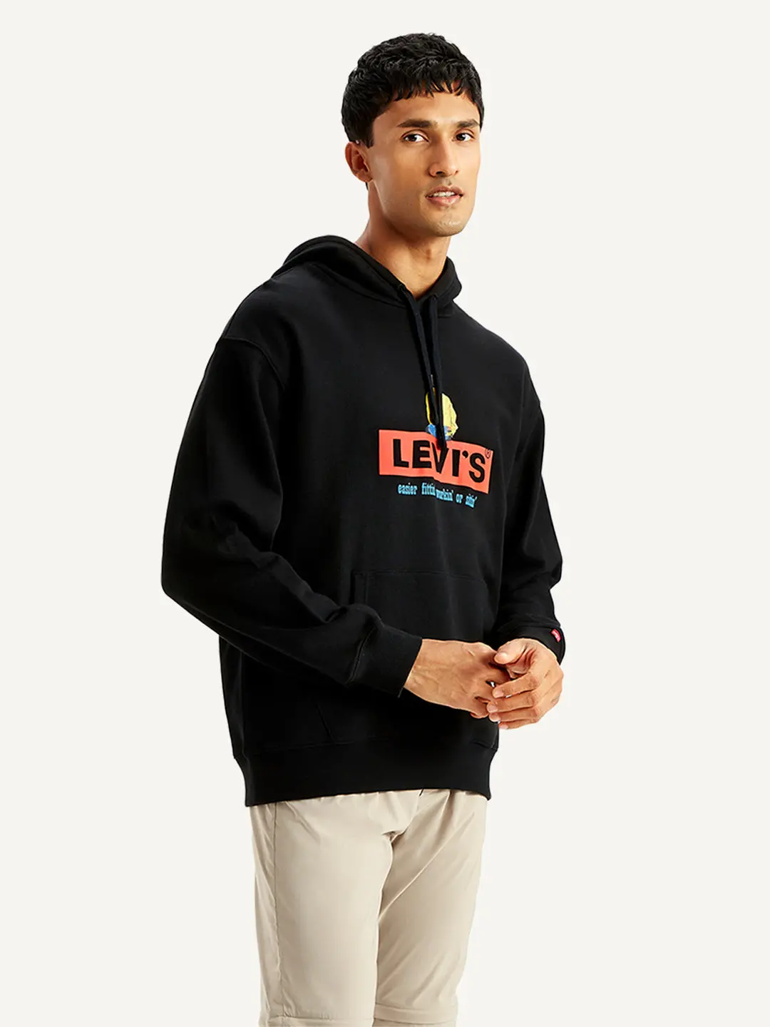 Men's Solid Black Crew Neck Sweatshirt 3