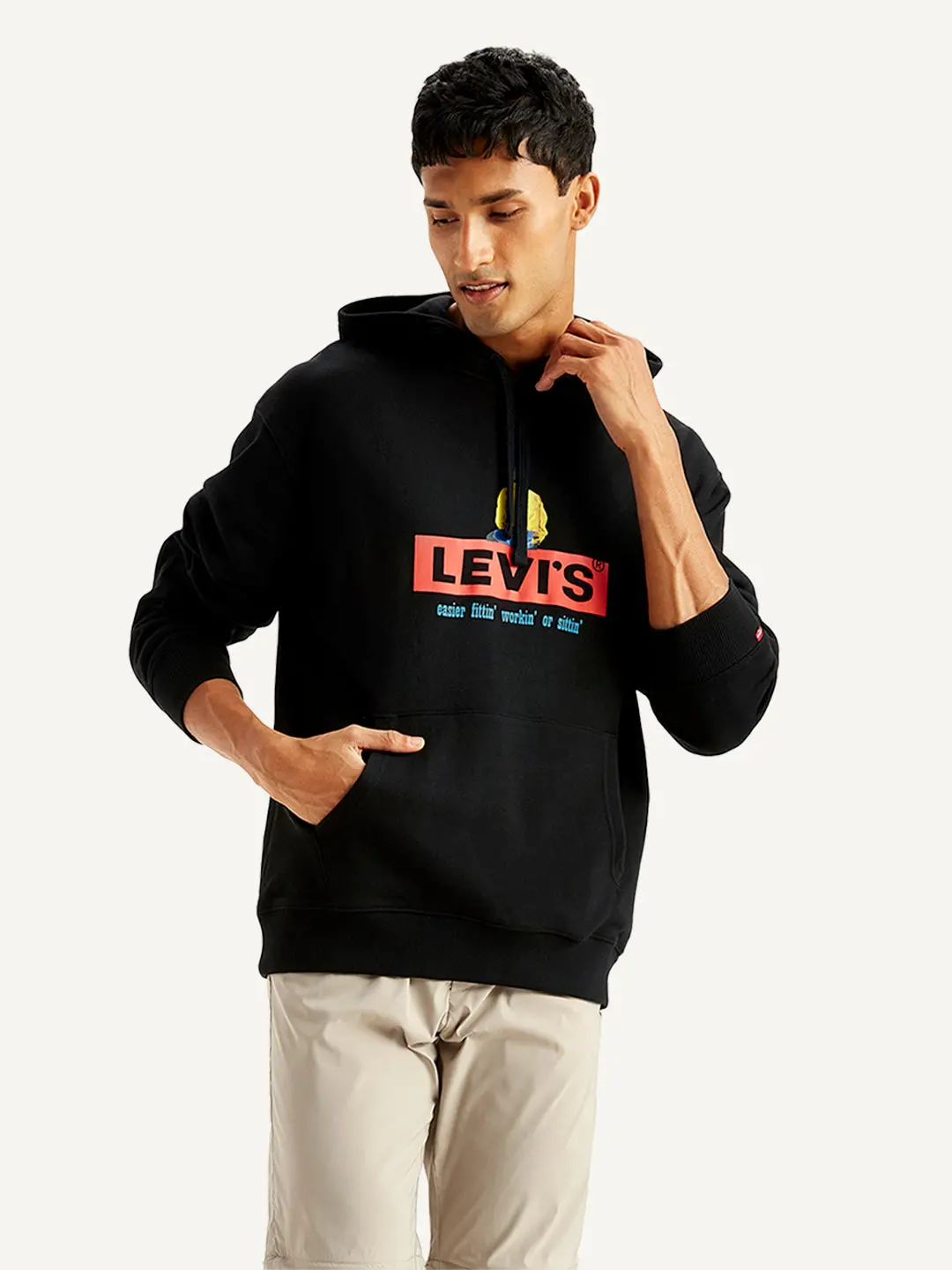 Men's Solid Black Crew Neck Sweatshirt 5