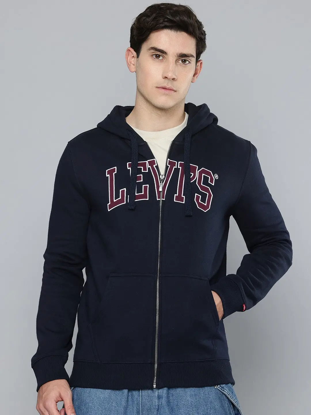 Men's Solid Navy Sweatshirt 1
