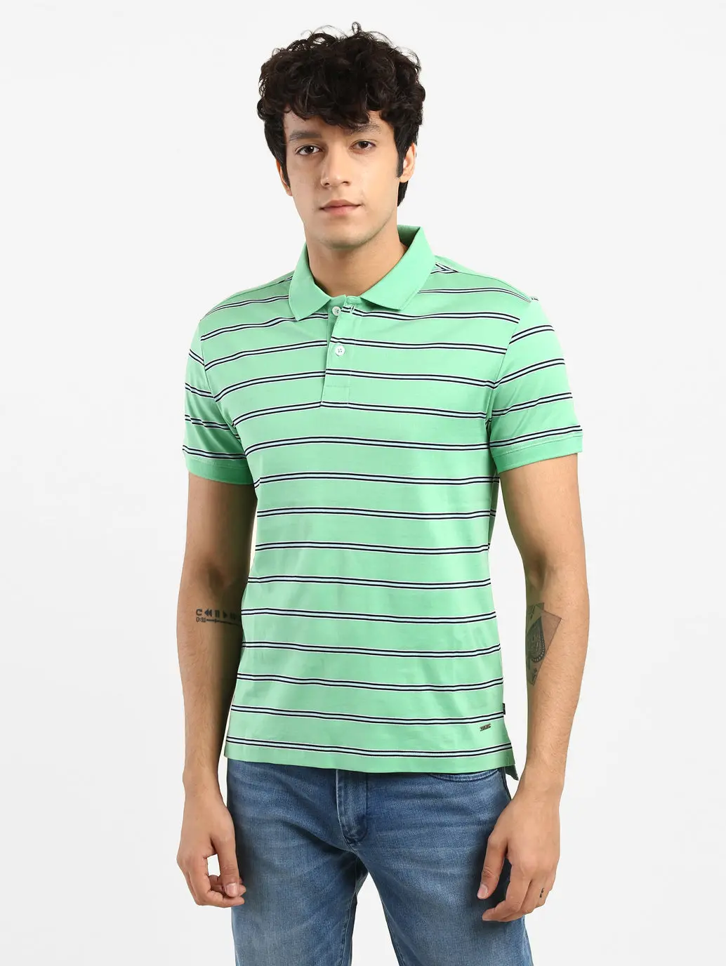 Men's Striped Polo T-Shirt 1
