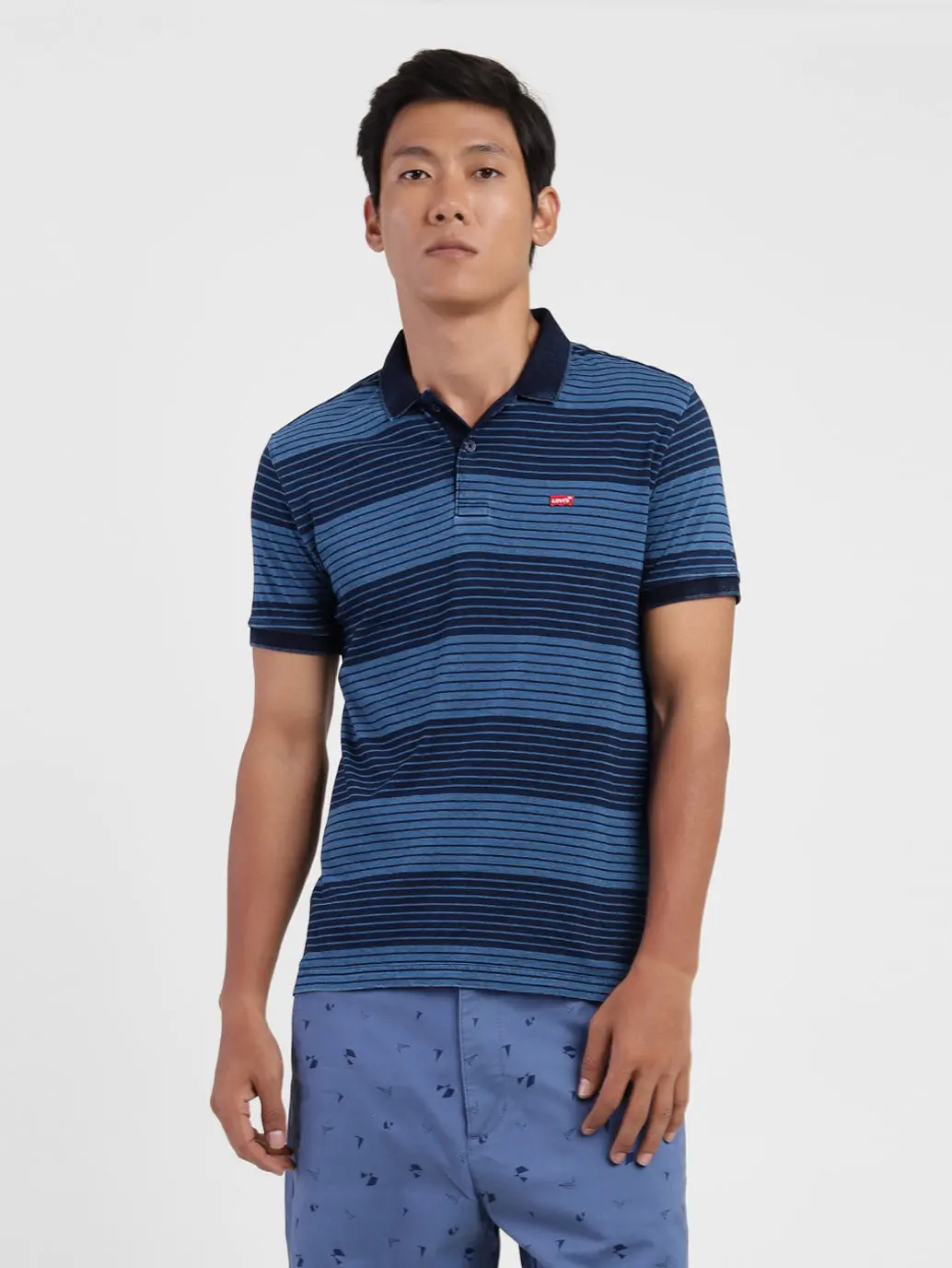 Men's Striped Polo T-Shirt 1