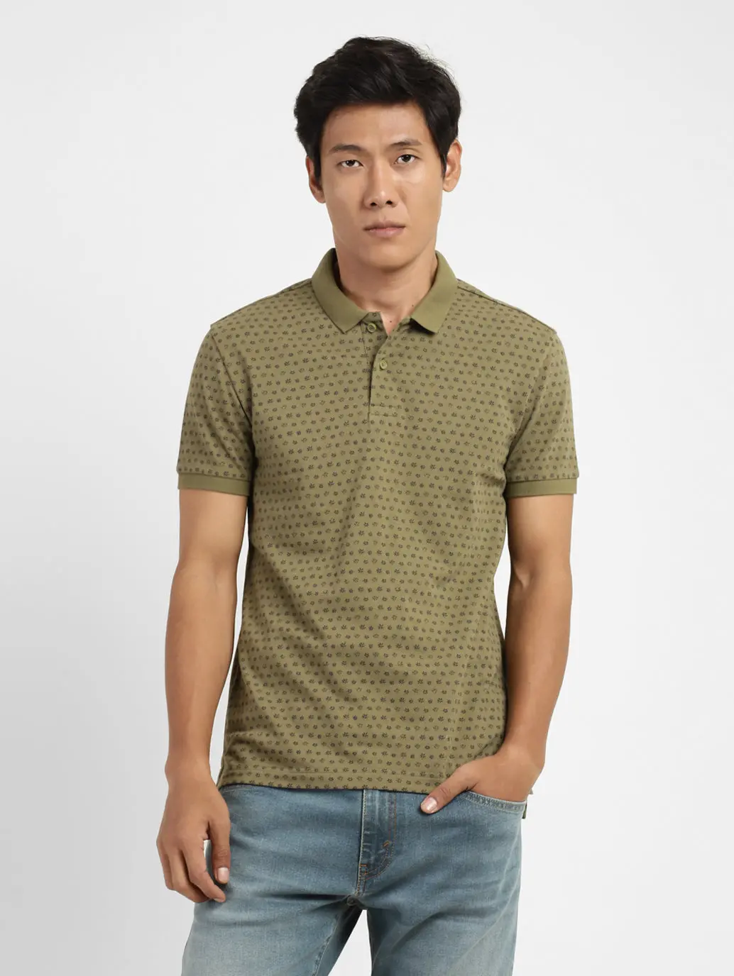 Men's Floral Polo T-Shirt 1