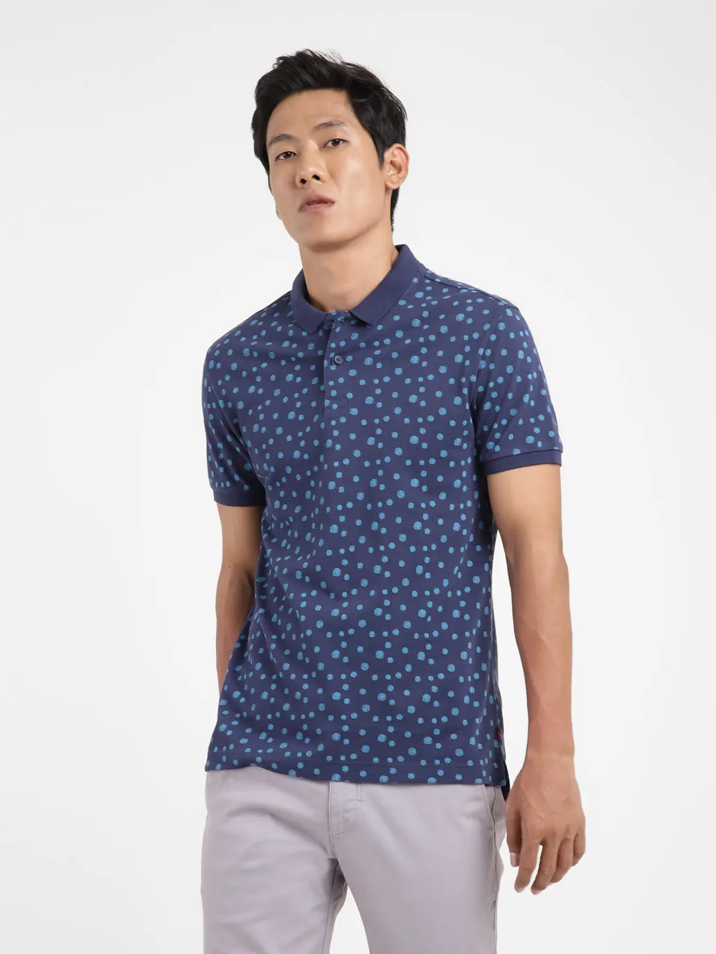Men's Polka Dot Polo T-Shirt 1