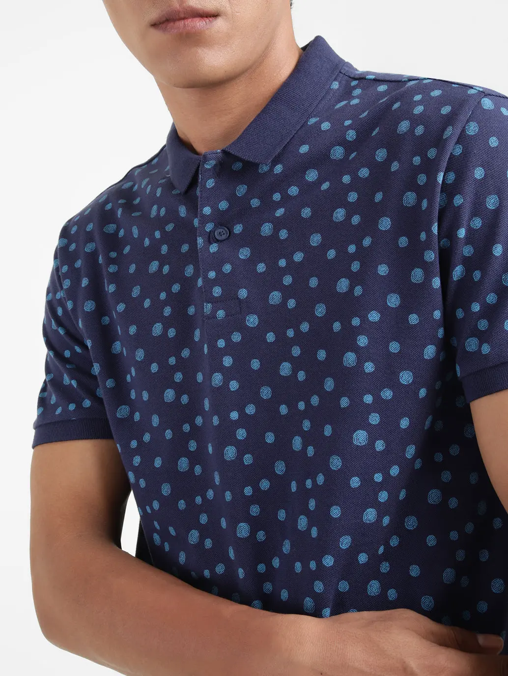 Men's Polka Dot Polo T-Shirt 4