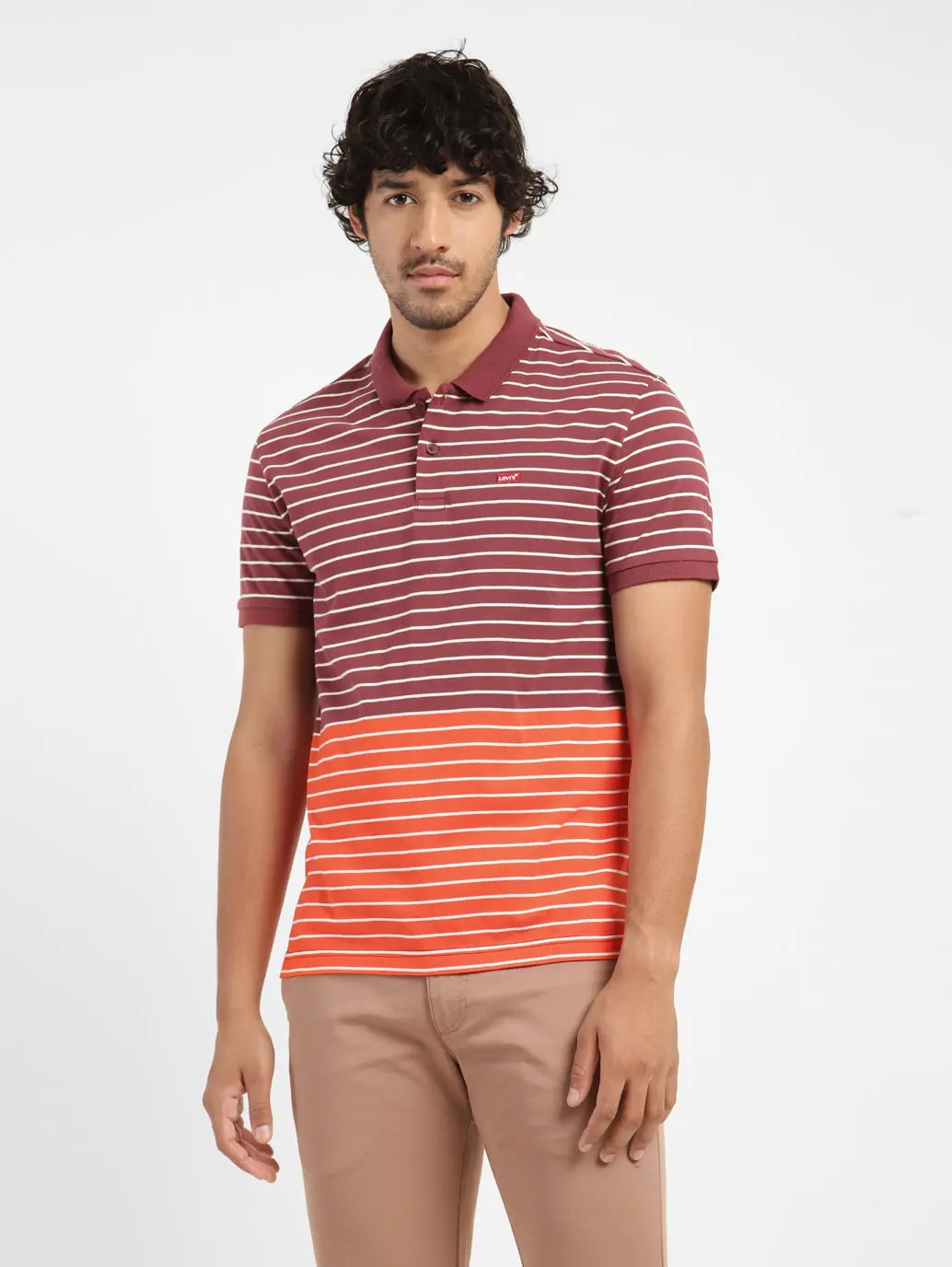Men's Striped Polo T-Shirt 1