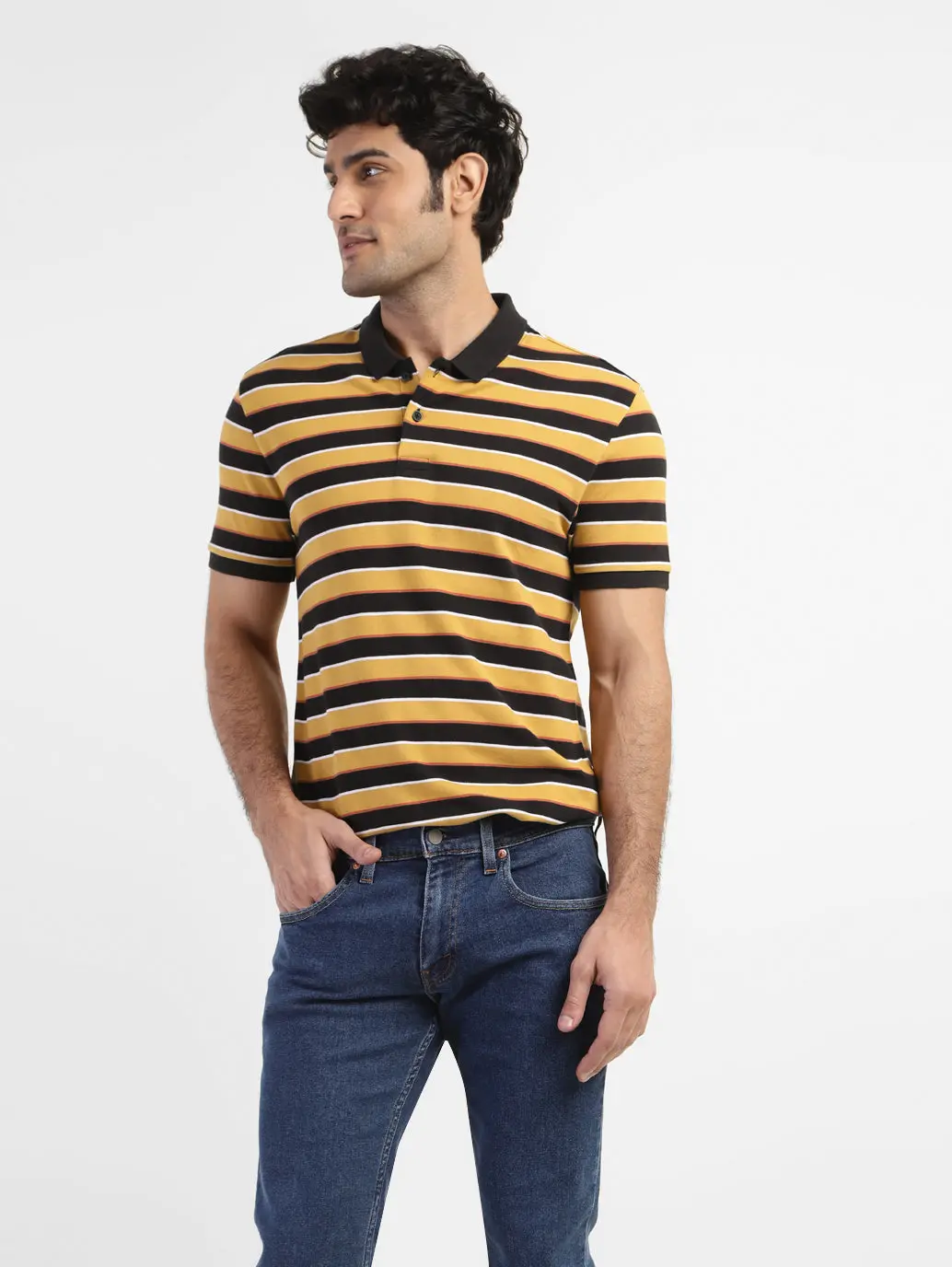 Men's Striped Polo T-Shirt 1