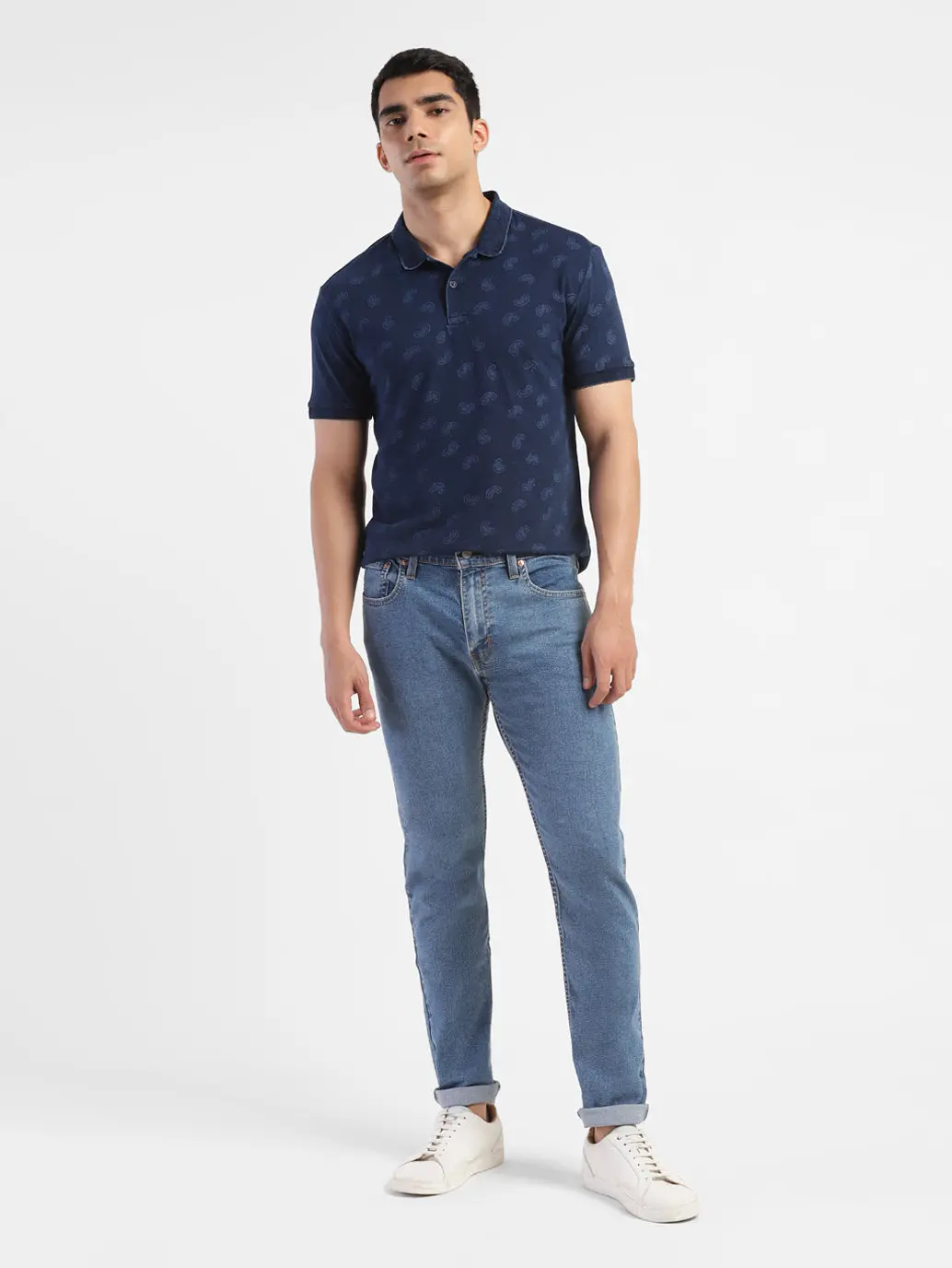 Men's Paisley Print Polo T-Shirt 1
