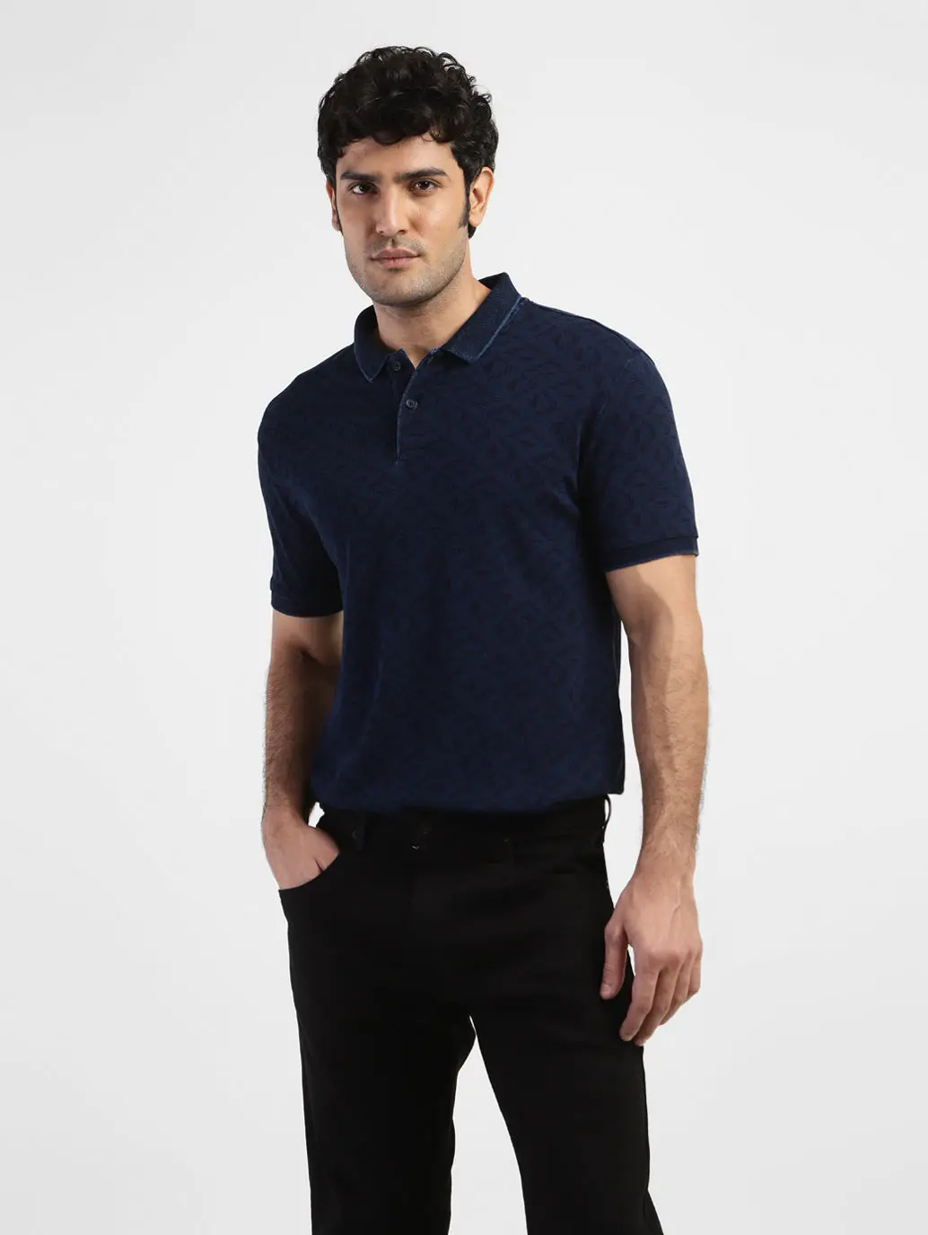 Men's Geometric Polo T-Shirt 1