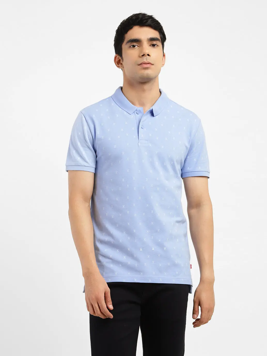 Men's Geometric Print Polo T-Shirt 1