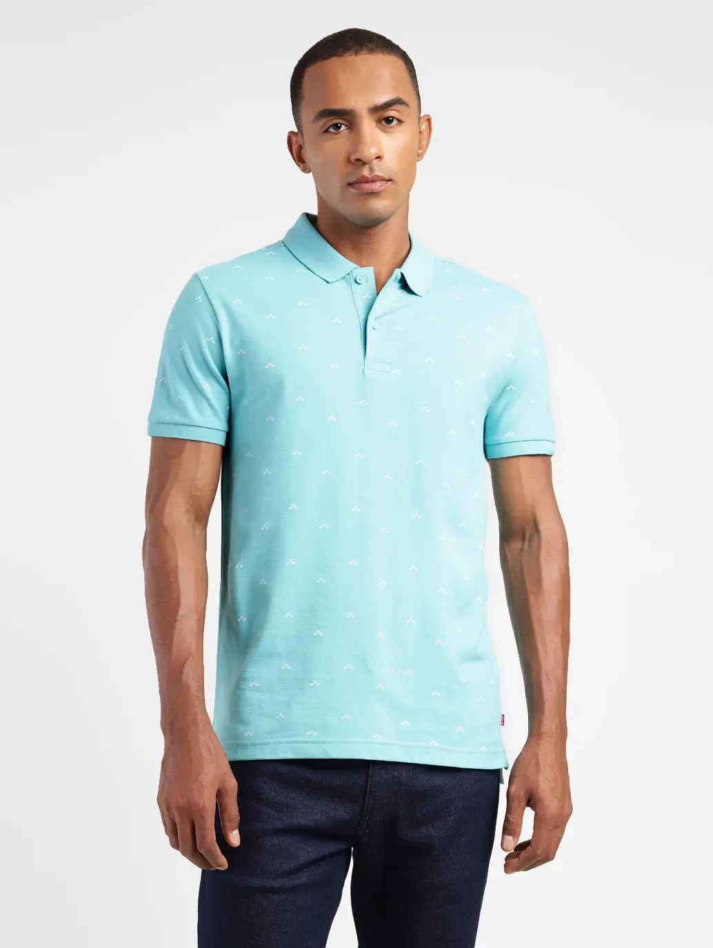 Men's Geometric Print Polo T-Shirt 2