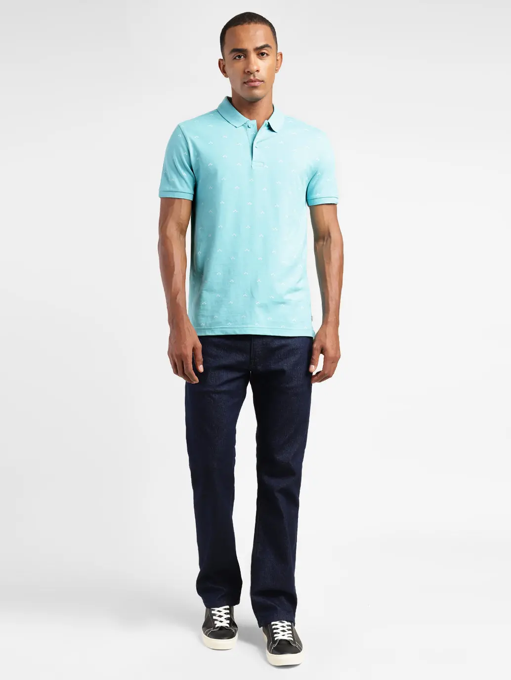 Men's Geometric Print Polo T-Shirt 5