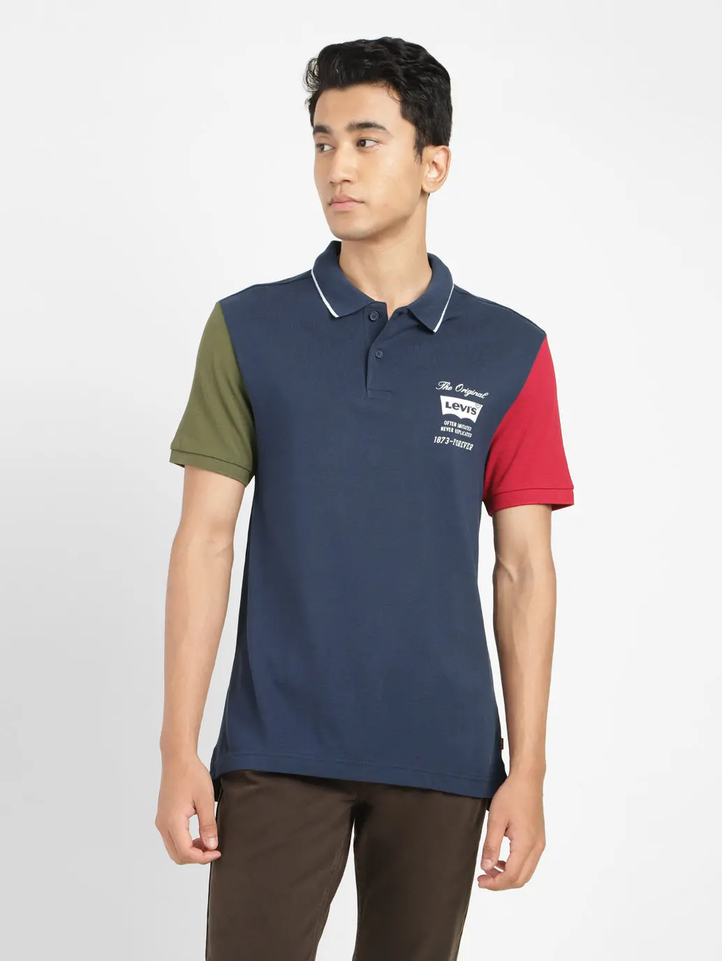 Men's Colorblock Polo T-Shirt 1