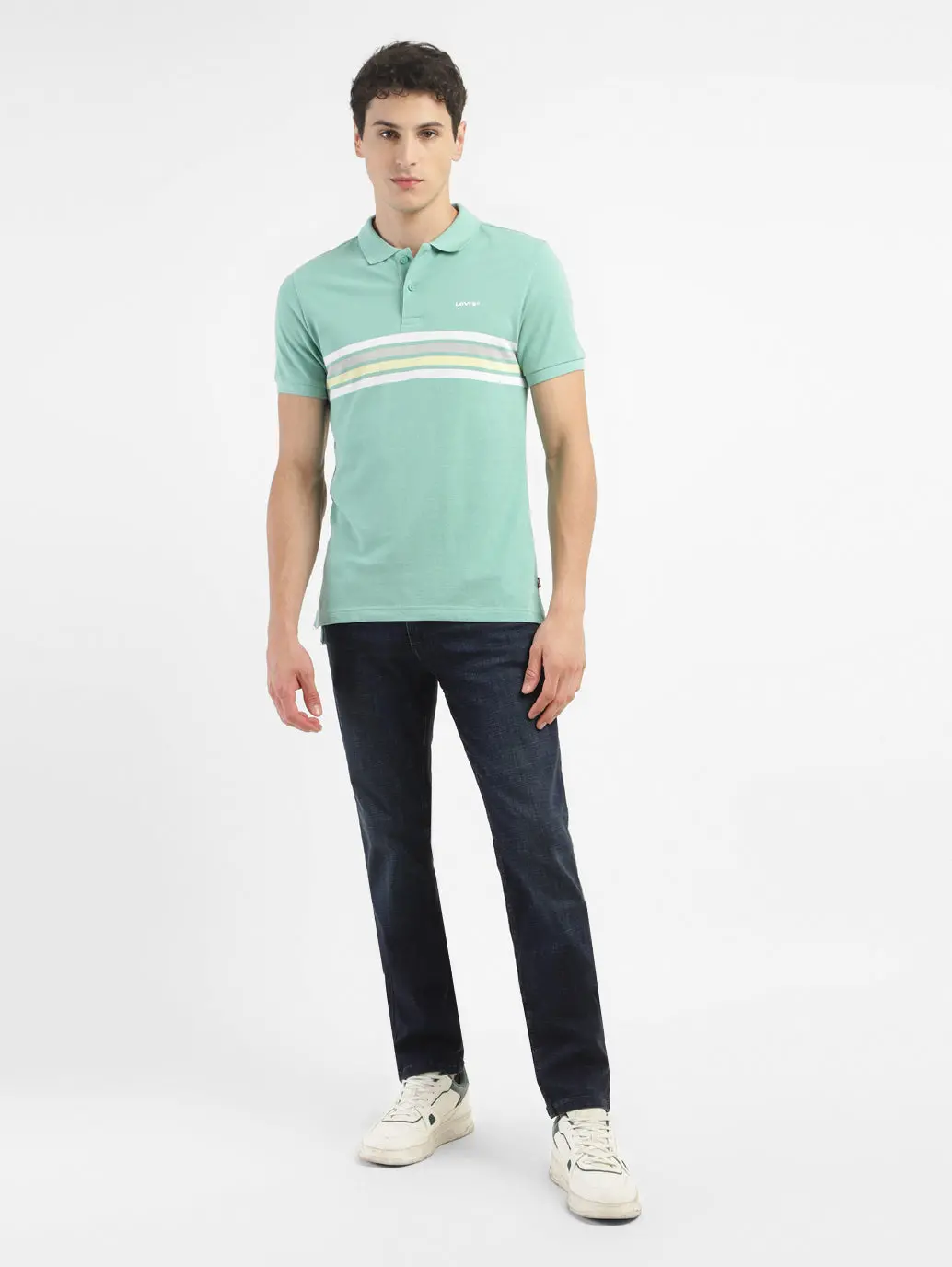 Men's Striped Polo T-Shirt 1