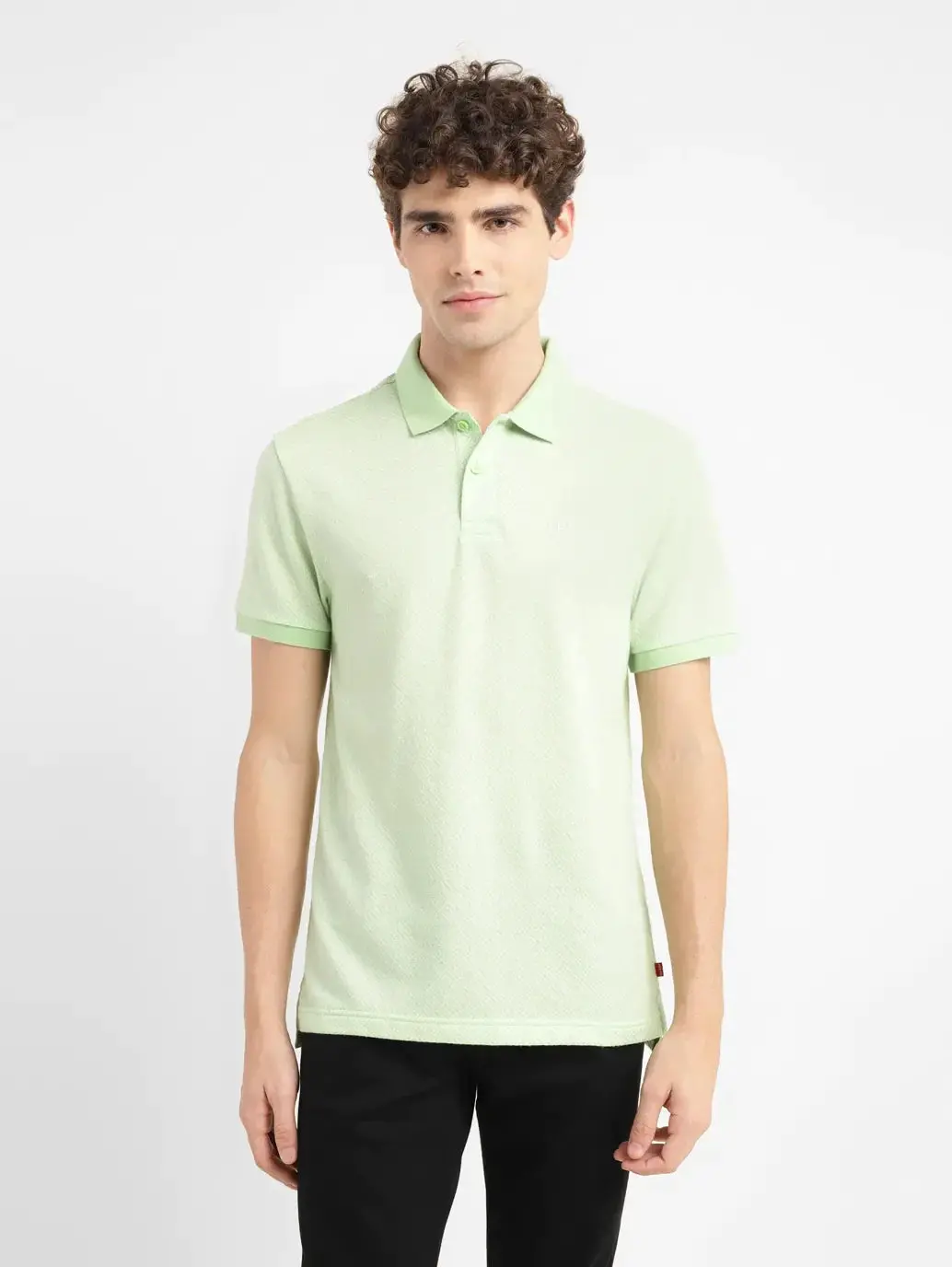 Men's Geometric Slim Fit Polo T-Shirt 2