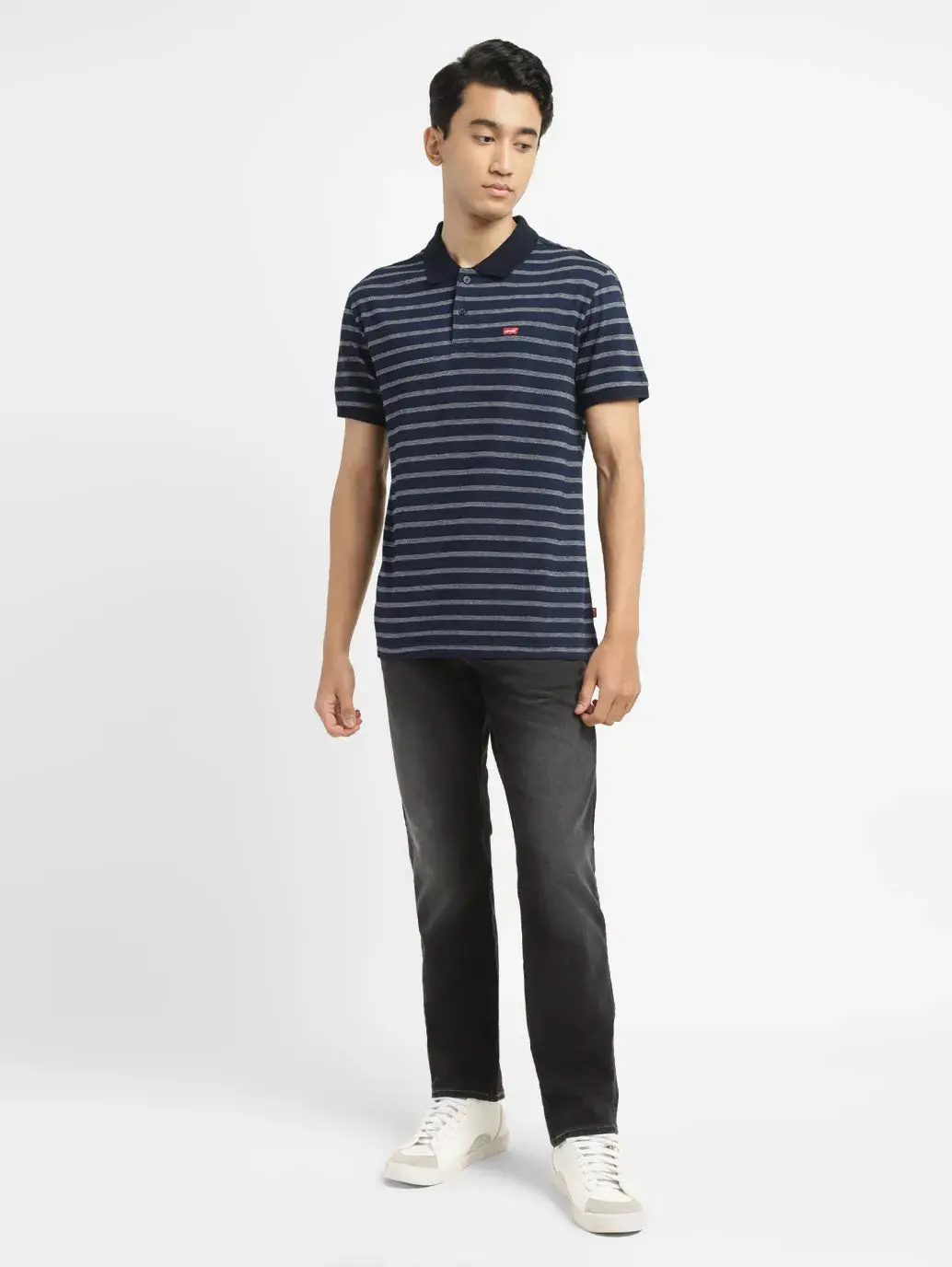 Men's Striped Slim Fit Polo T-Shirt 1