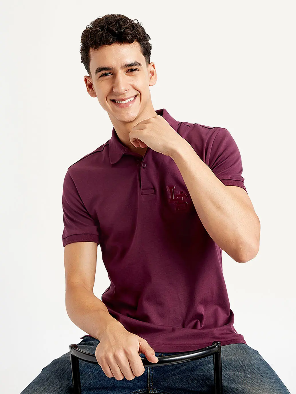 Men's Solid Slim Fit Polo T-Shirt 1