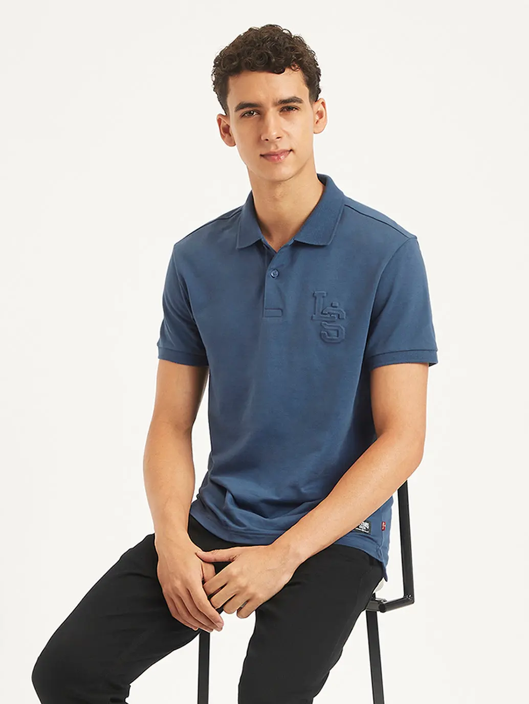 Men's Solid Slim Fit Polo T-Shirt 1