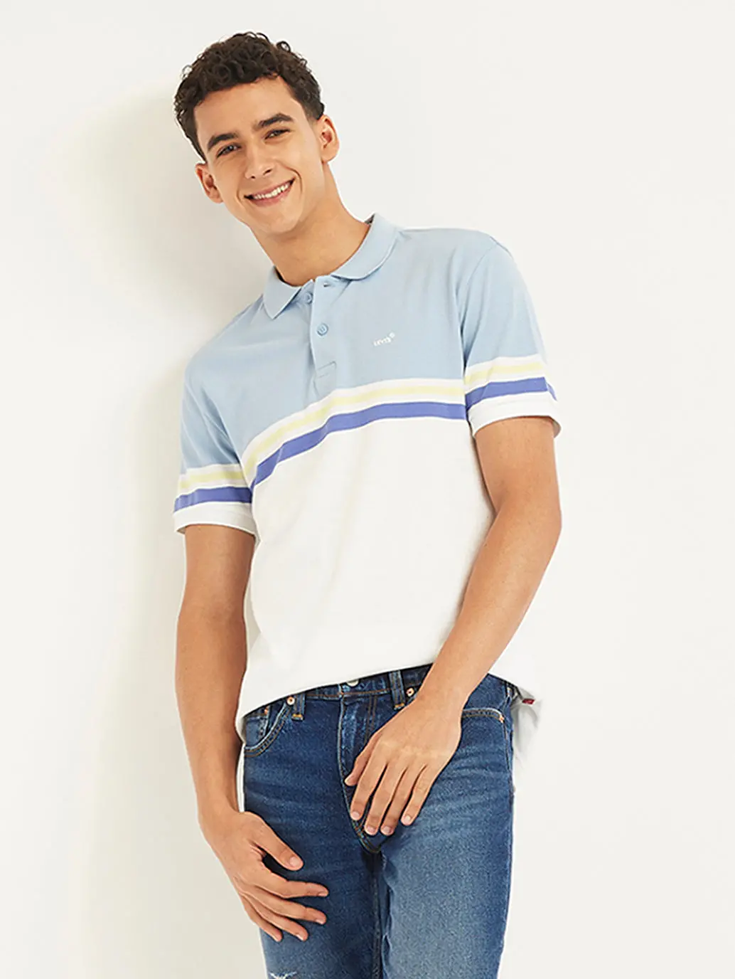 Men's Colorblock Slim Fit Polo T-Shirt 1