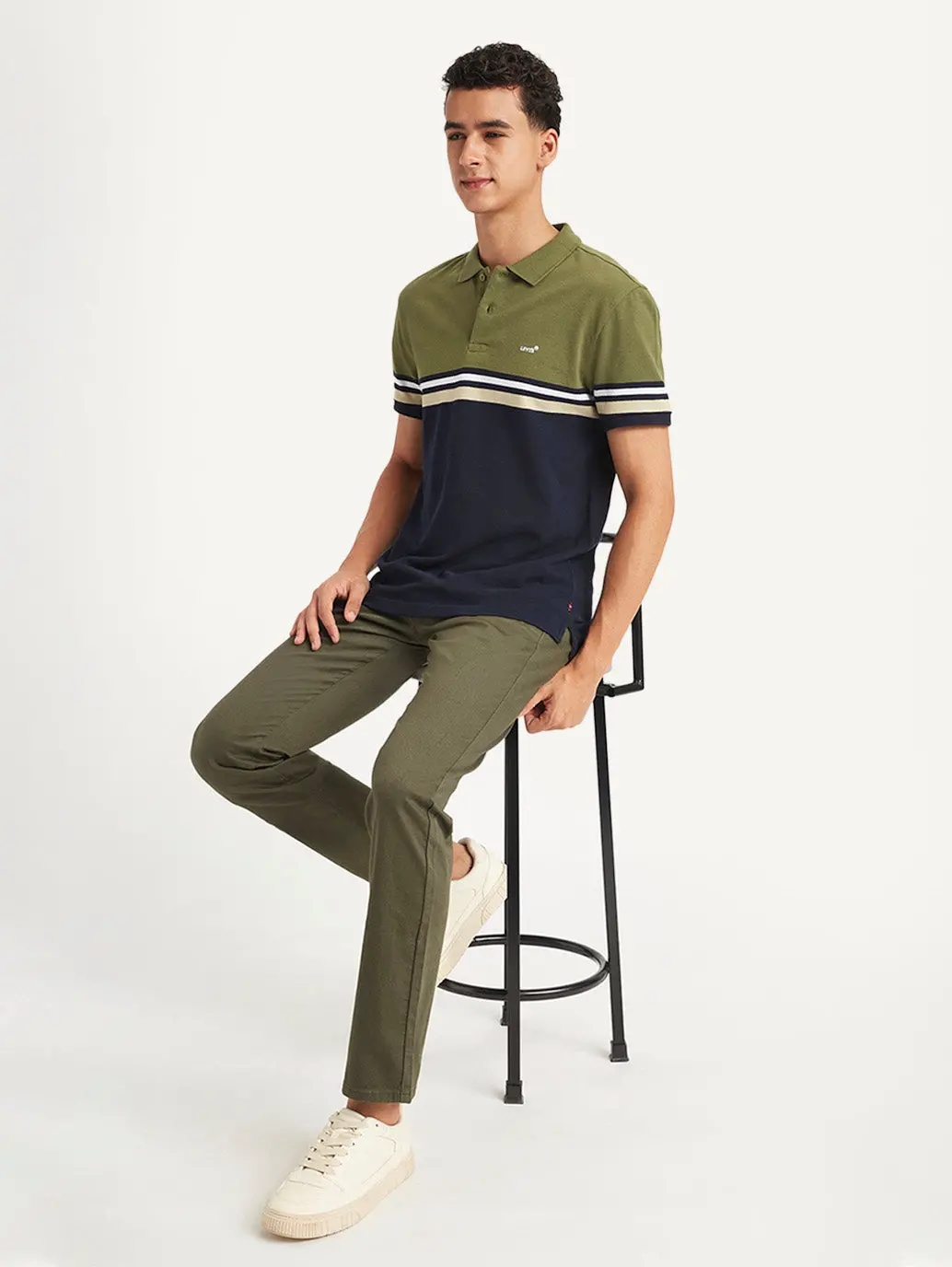 Men's Colorblock Slim Fit Polo T-Shirt 1