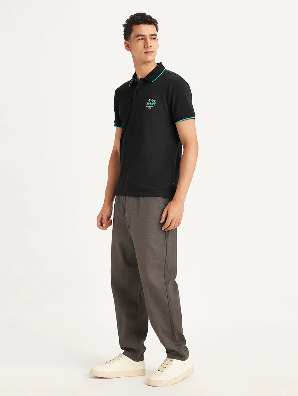 Men's Solid Slim Fit Polo T-Shirt 1